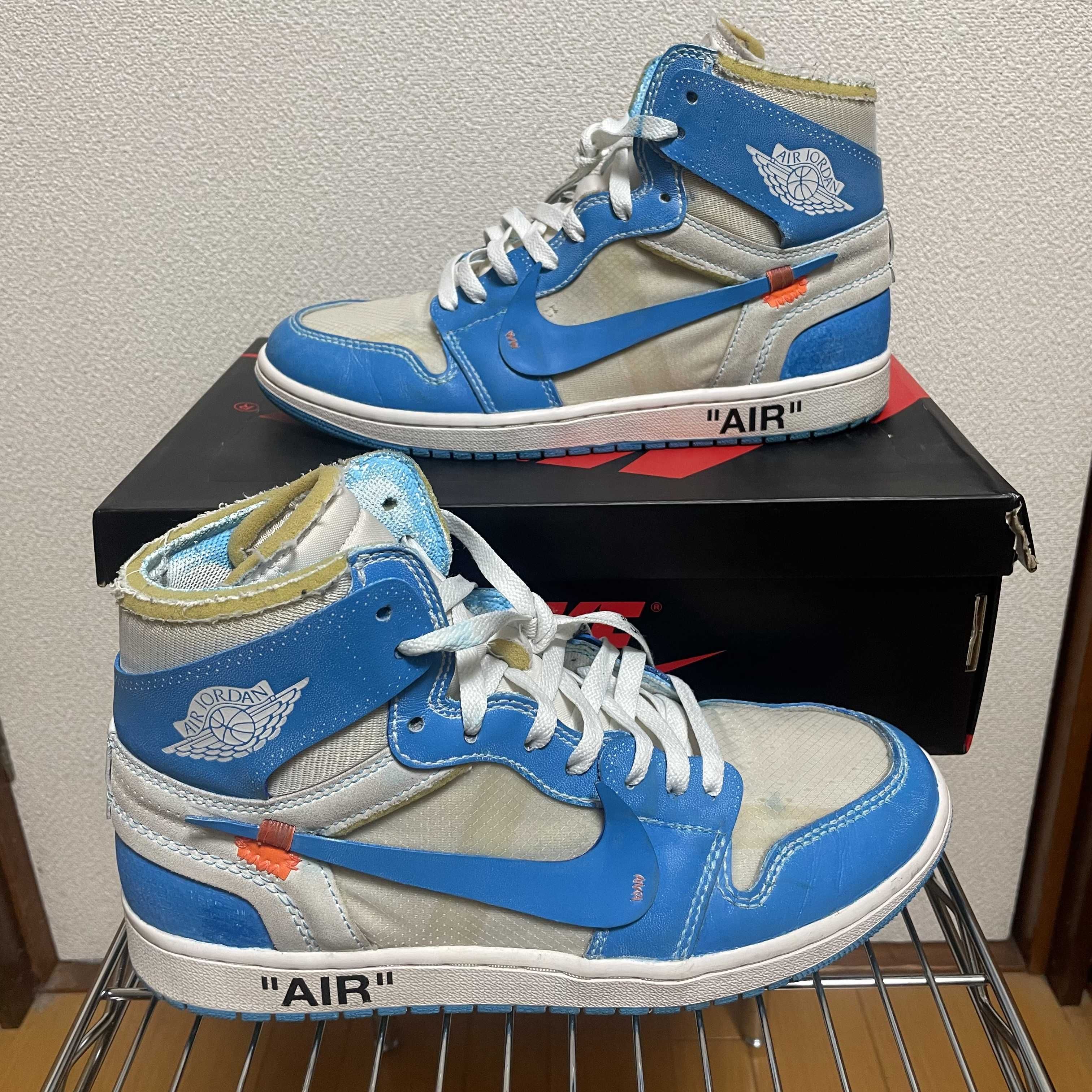Off-White × Nike Air Jordan 1 High UNC "White/Dark Powder Blue"