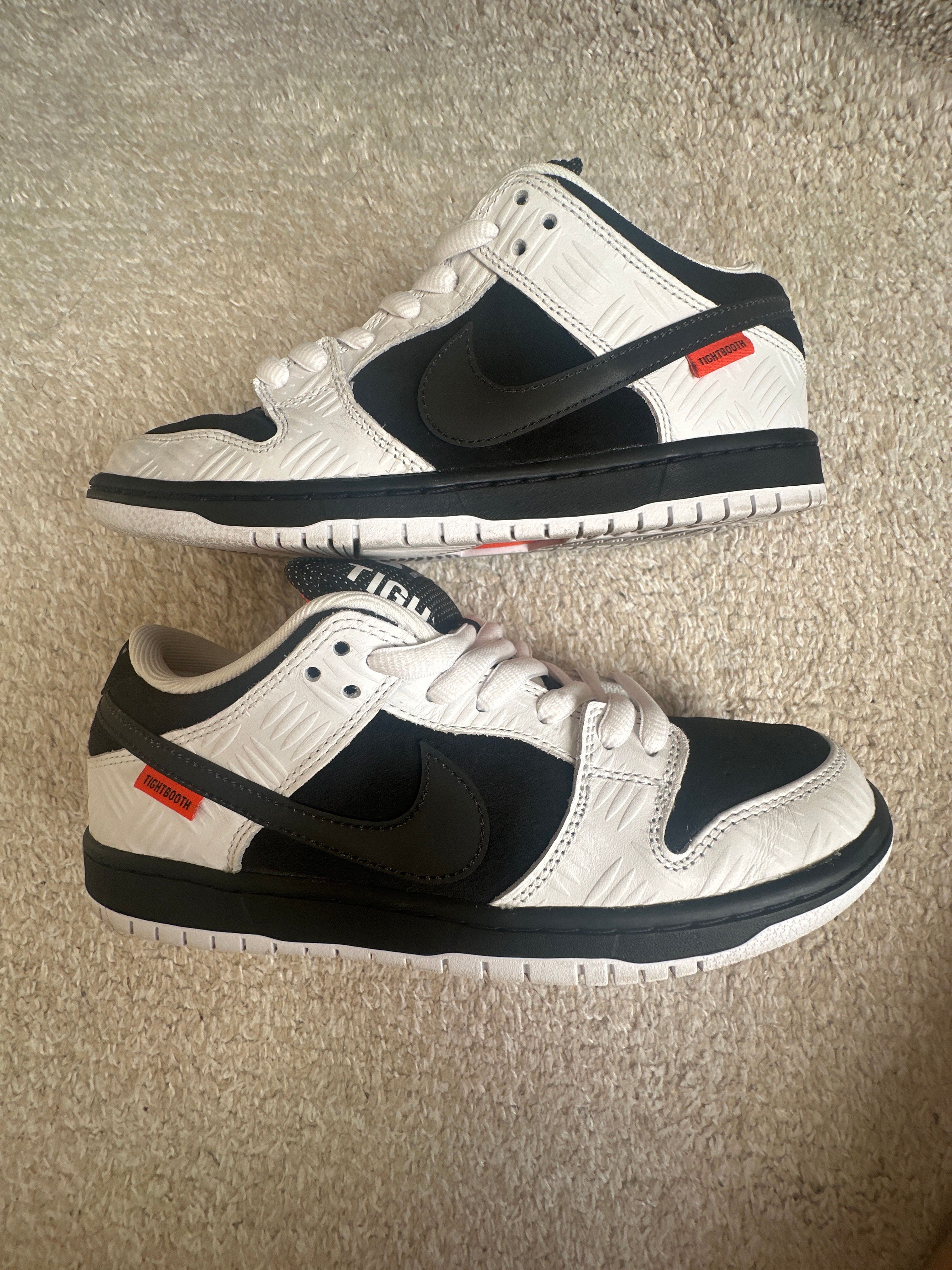 TIGHTBOOTH × Nike SB Dunk Low Pro QS "Black and White"