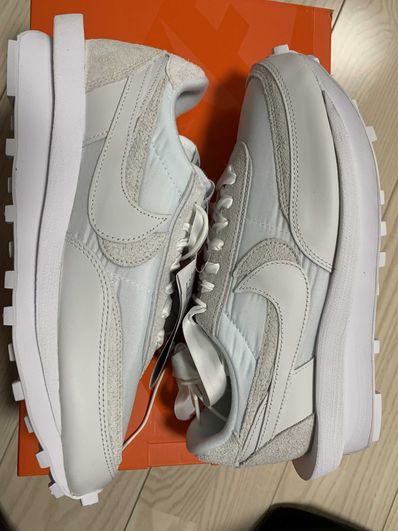 sacai × Nike LDV Waffle "Triple White"