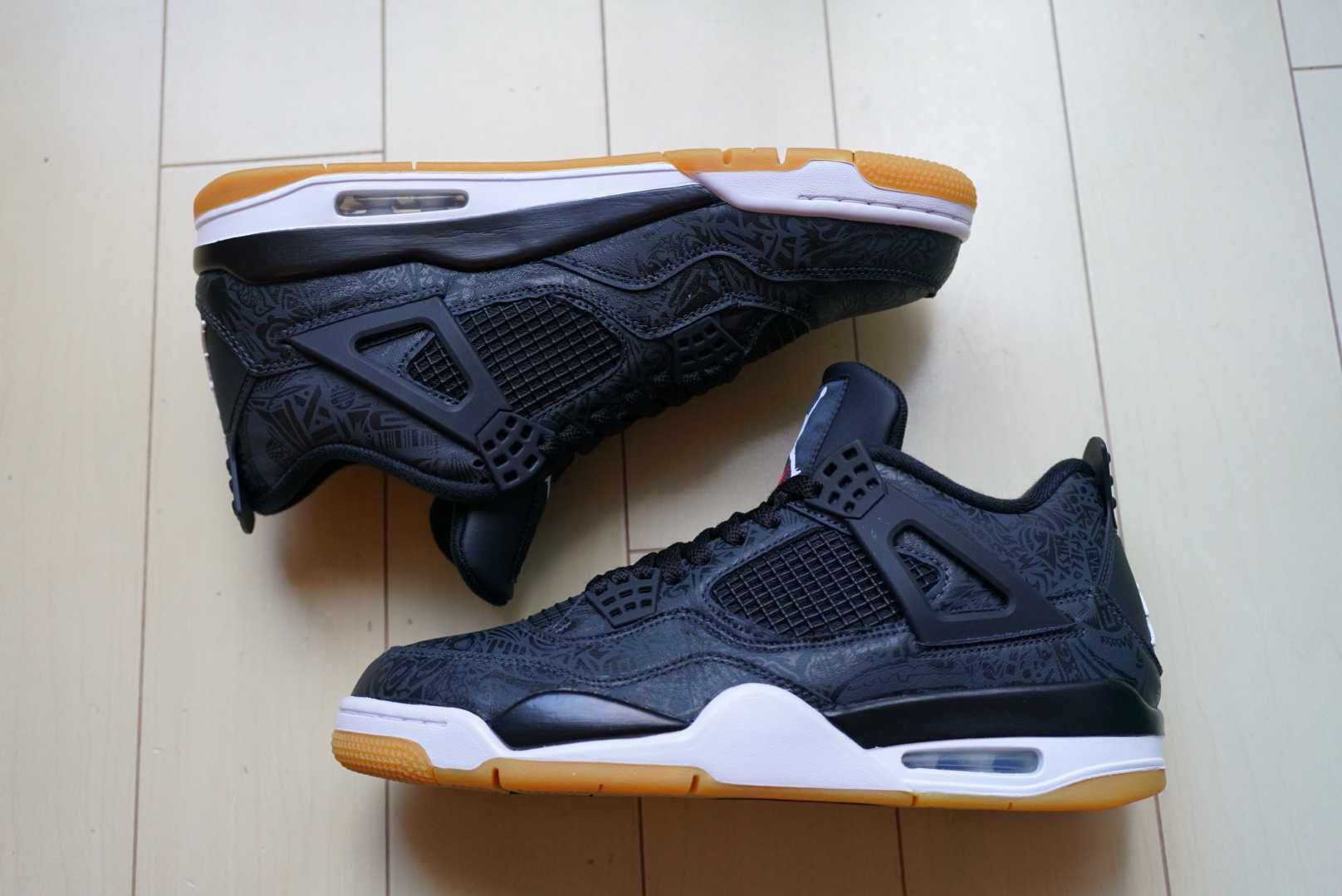 Nike Air Jordan 4 Retro "Laser Black/Gum"