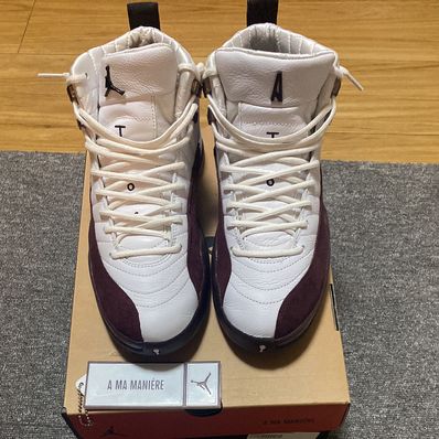 A Ma Maniere × Nike Women's Air Jordan 12 "White and Burgundy Crush"