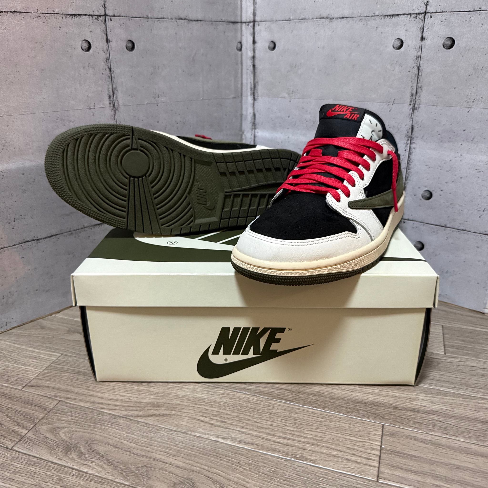 Travis Scott × Nike Women's Air Jordan 1 Low OG "Medium Olive"