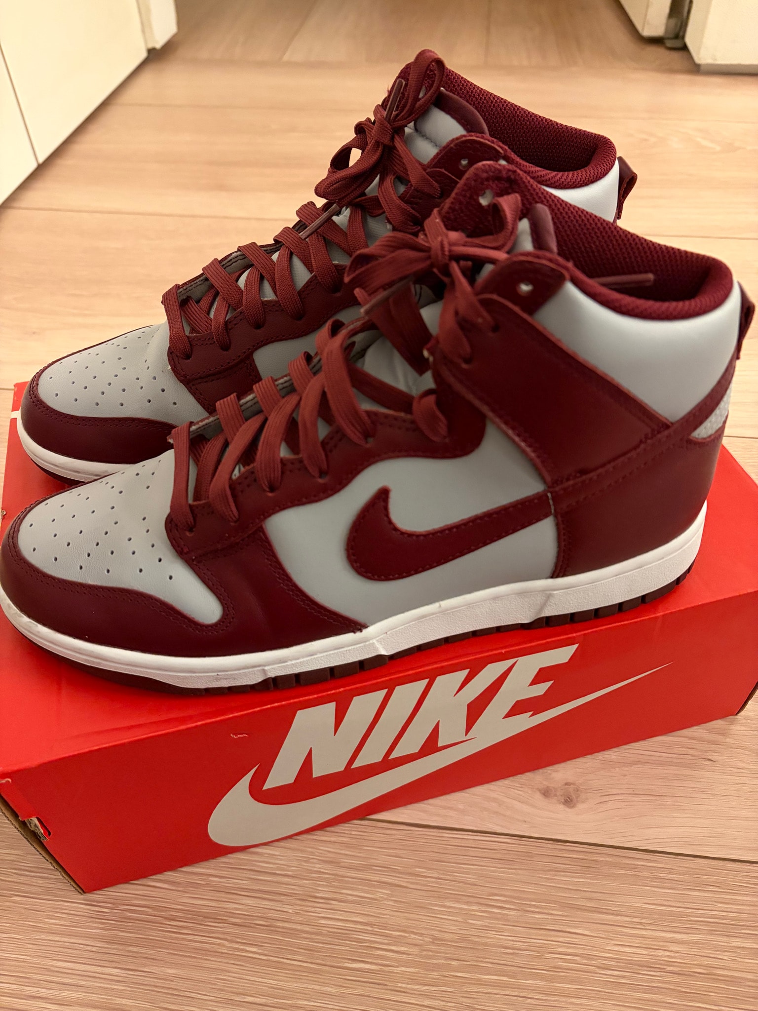 Nike Dunk High "Dark Beetroot and Wolf Grey"