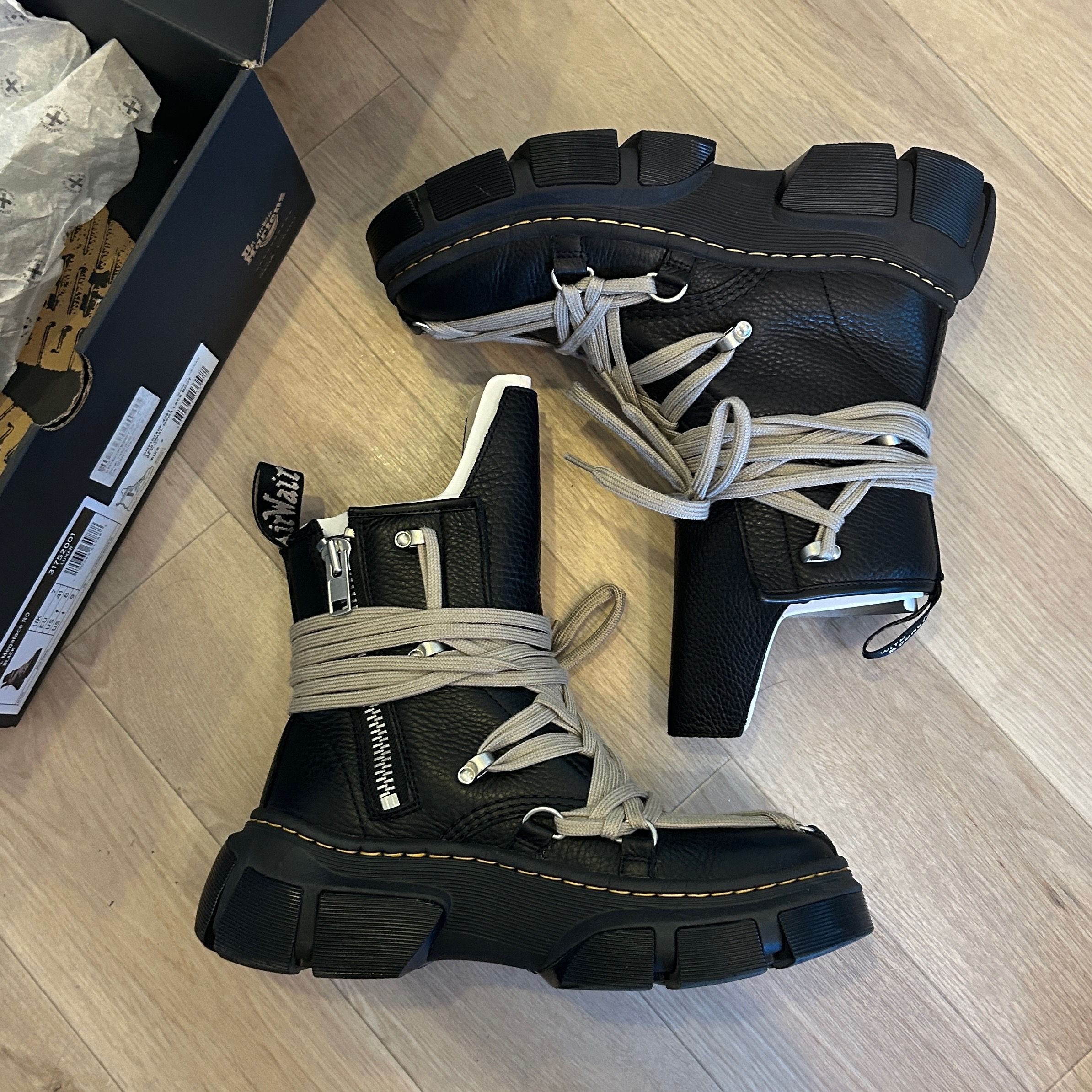 Rick Owens × Dr.Martens 1460 DMXL Mega Lace Boot "Black"