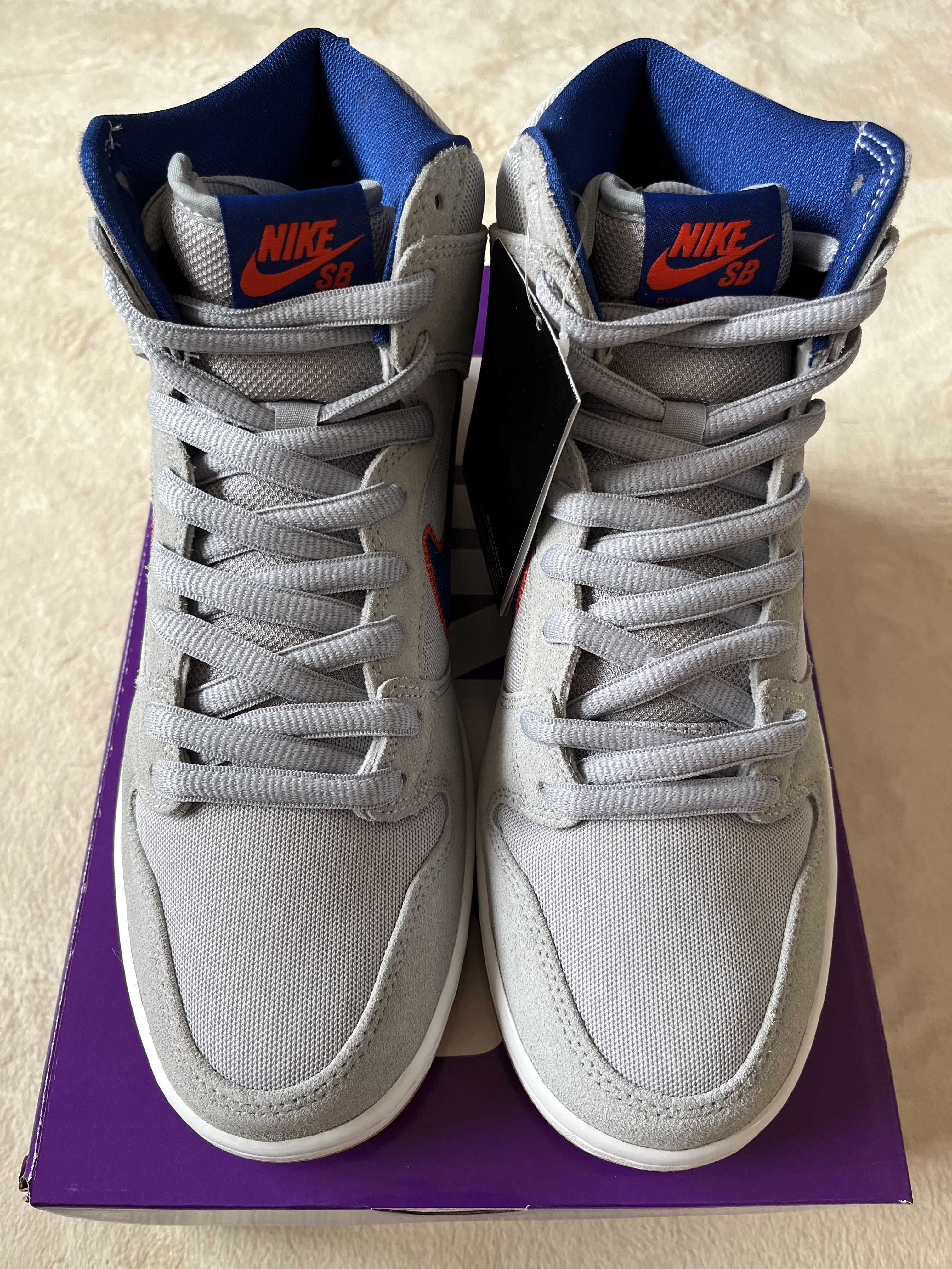 Nike SB Dunk High "Rush Blue and Team Orange/New York Mets" 