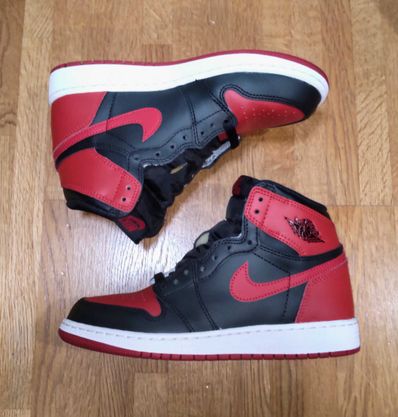 Nike GS Air Jordan 1 Retro High BRED 2016 "BANNED"