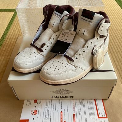 A Ma Maniere × Nike Air Jordan 1 Retro High OG "Sail and Burgundy"
