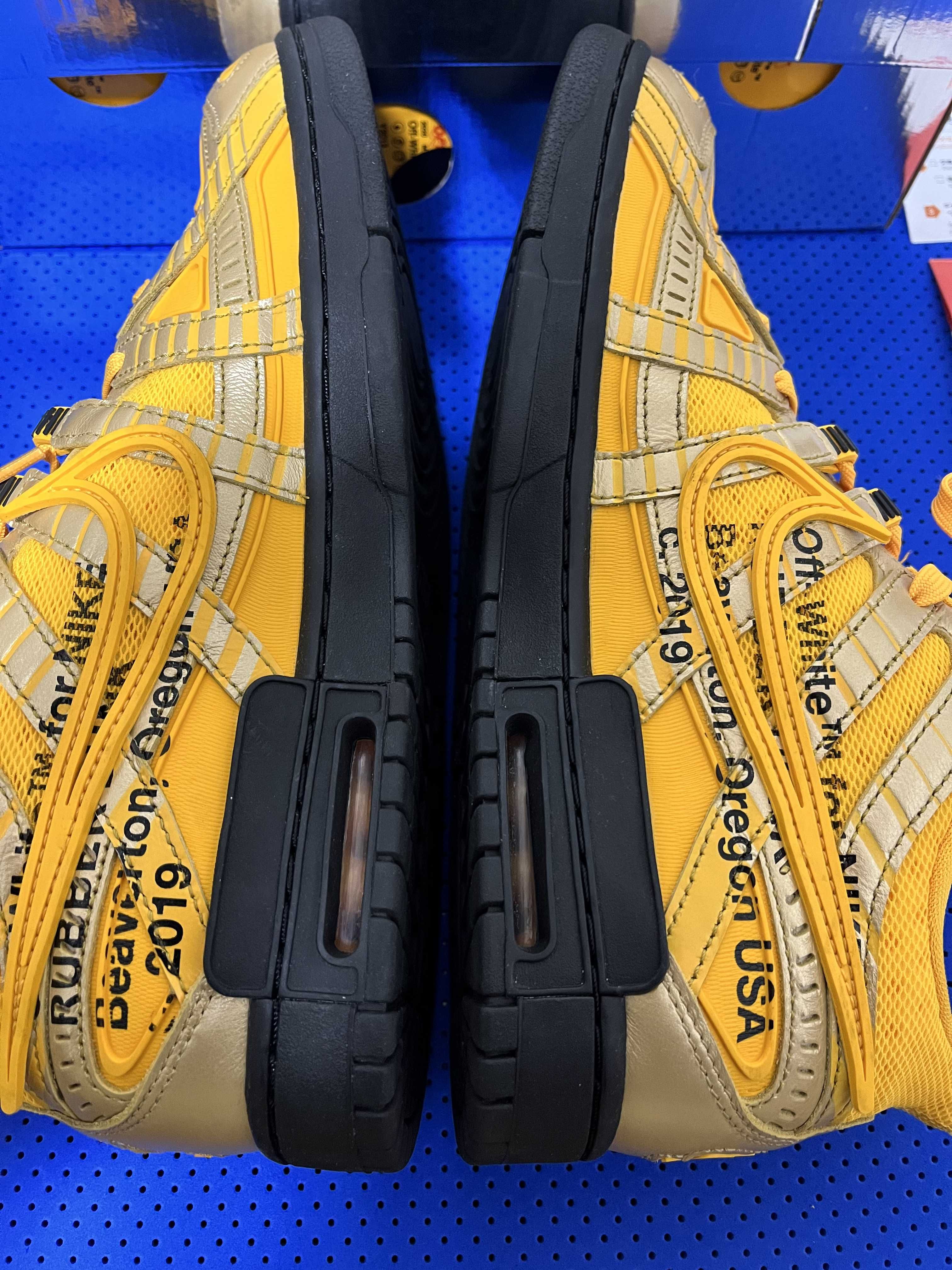 Off-White × Nike Air Rubber Dunk "University Gold"