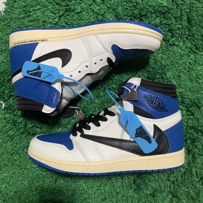 Travis Scott × fragment design × Nike Air Jordan 1 Retro High OG SP "Military Blue"