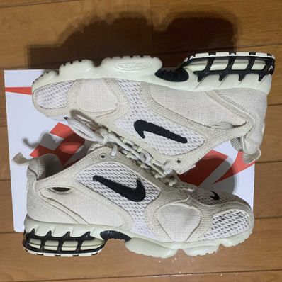 Stussy × Nike Air Zoom Spiridon CG 2 "Fossil/Black"