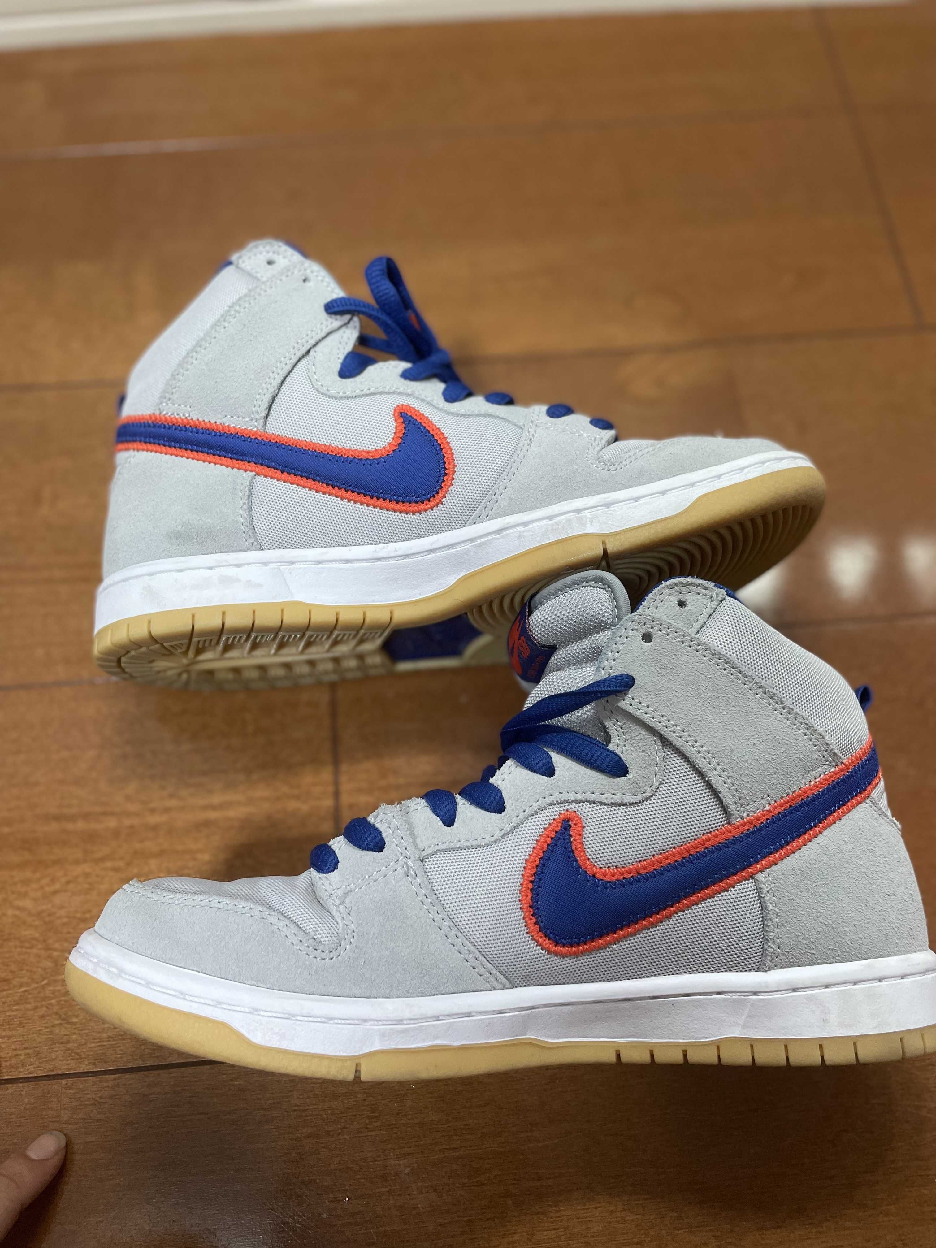 Nike SB Dunk High "Rush Blue and Team Orange/New York Mets" 