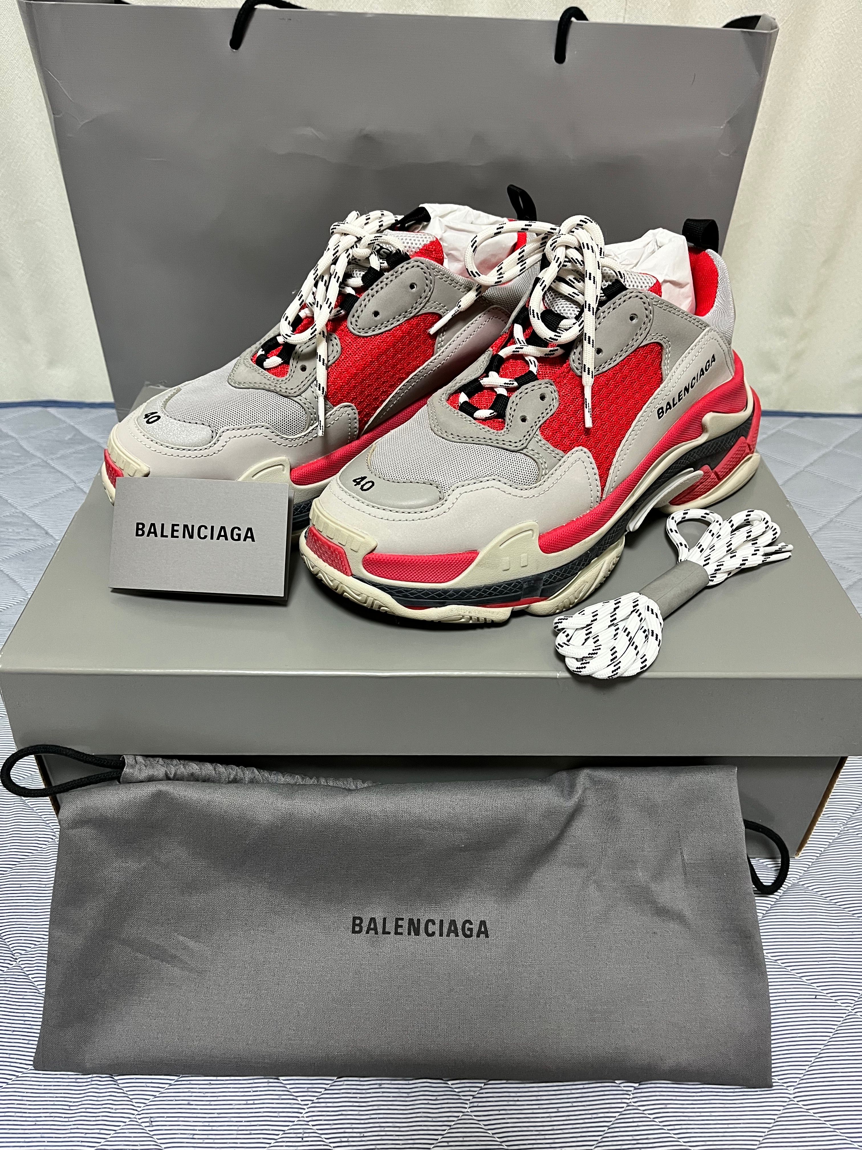 BALENCIAGA Women's Triple S Sneaker "Red"