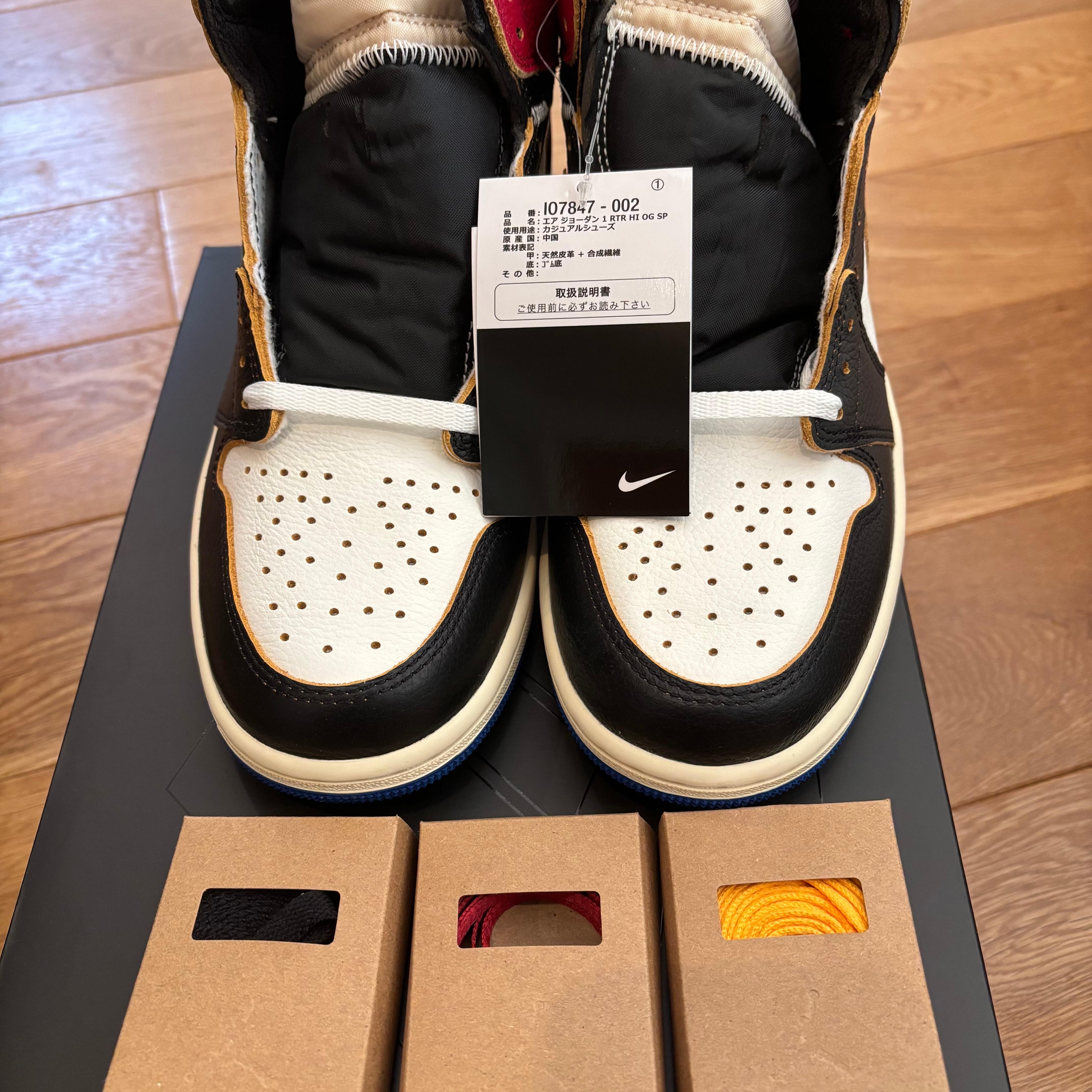 fragment design × UNION × Nike Air Jordan 1 High OG "Black/Varsity Red"