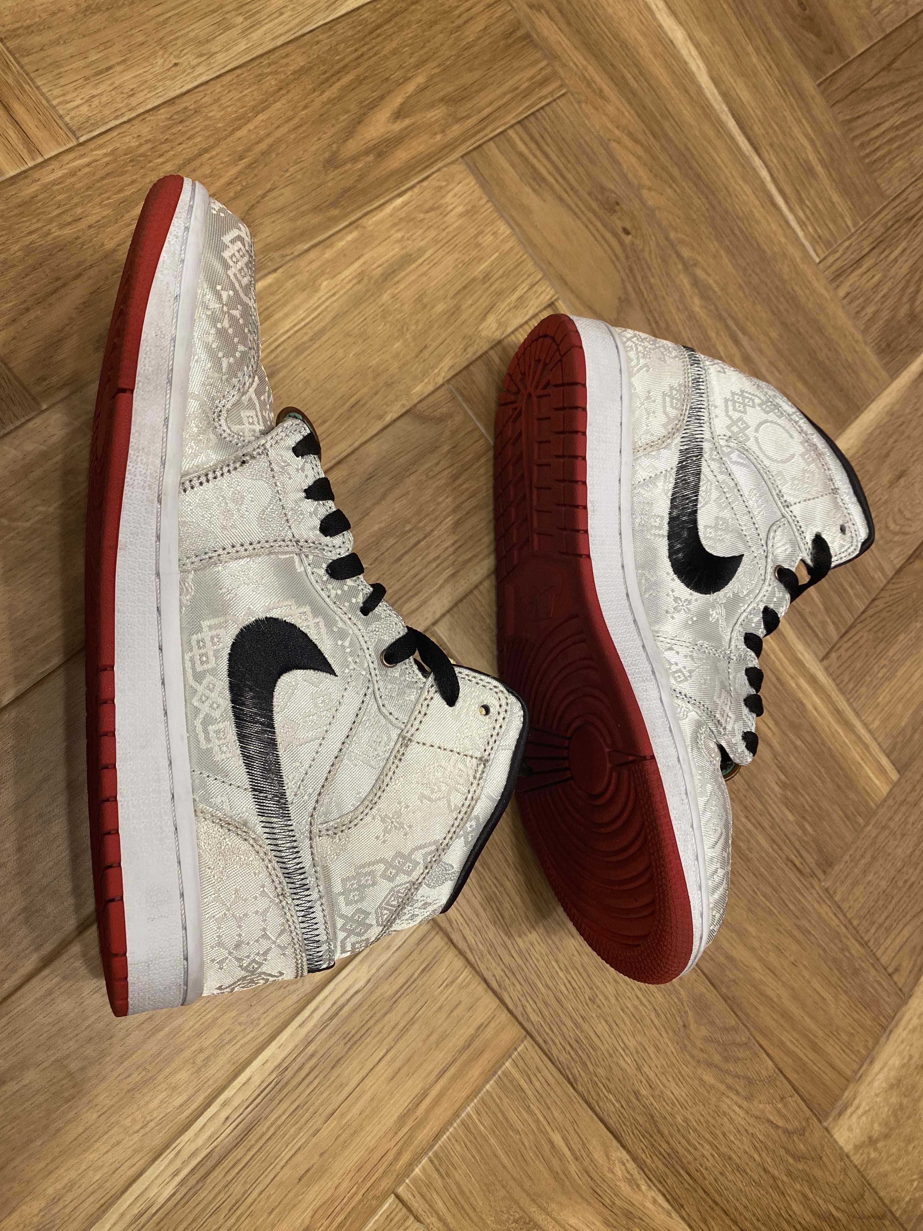 CLOT × Nike Air Jordan 1 Mid SE Fearless "White/Black/Red"