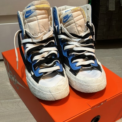 sacai × NIKE BLAZER MID "BLACK / BLUE"