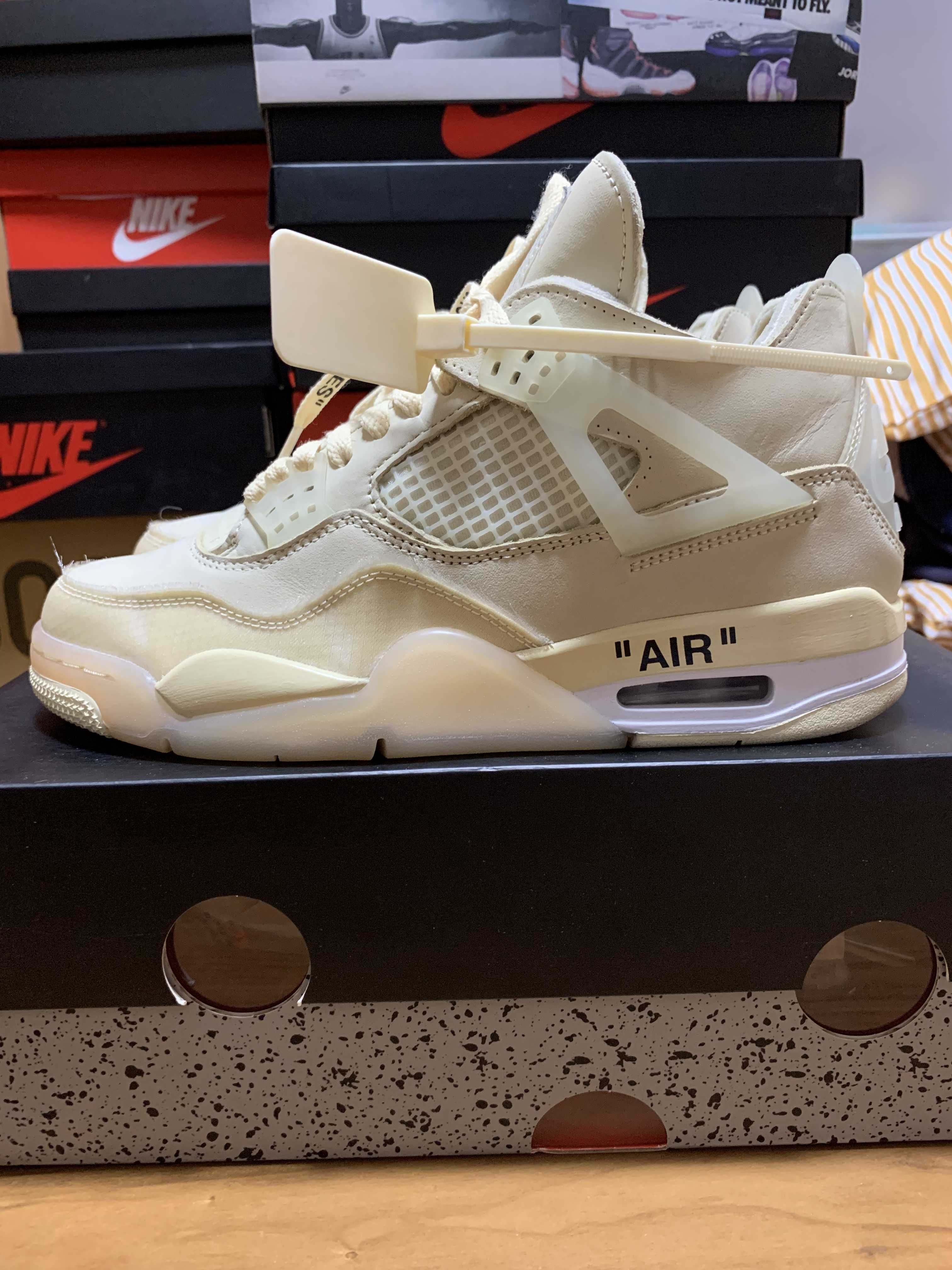 Off-White × Nike Women's Air Jordan 4 SP "Sail"