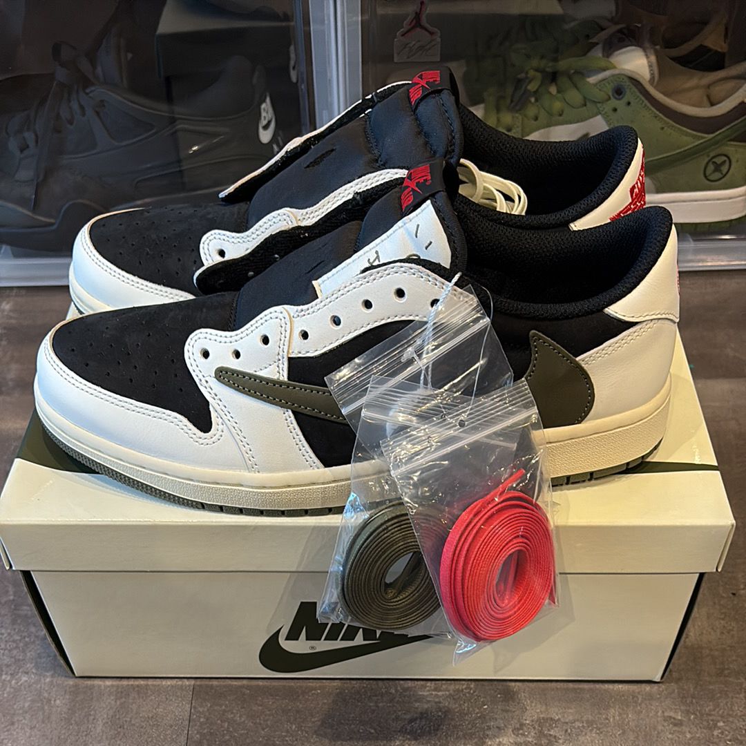 Travis Scott × Nike Women's Air Jordan 1 Low OG "Medium Olive"