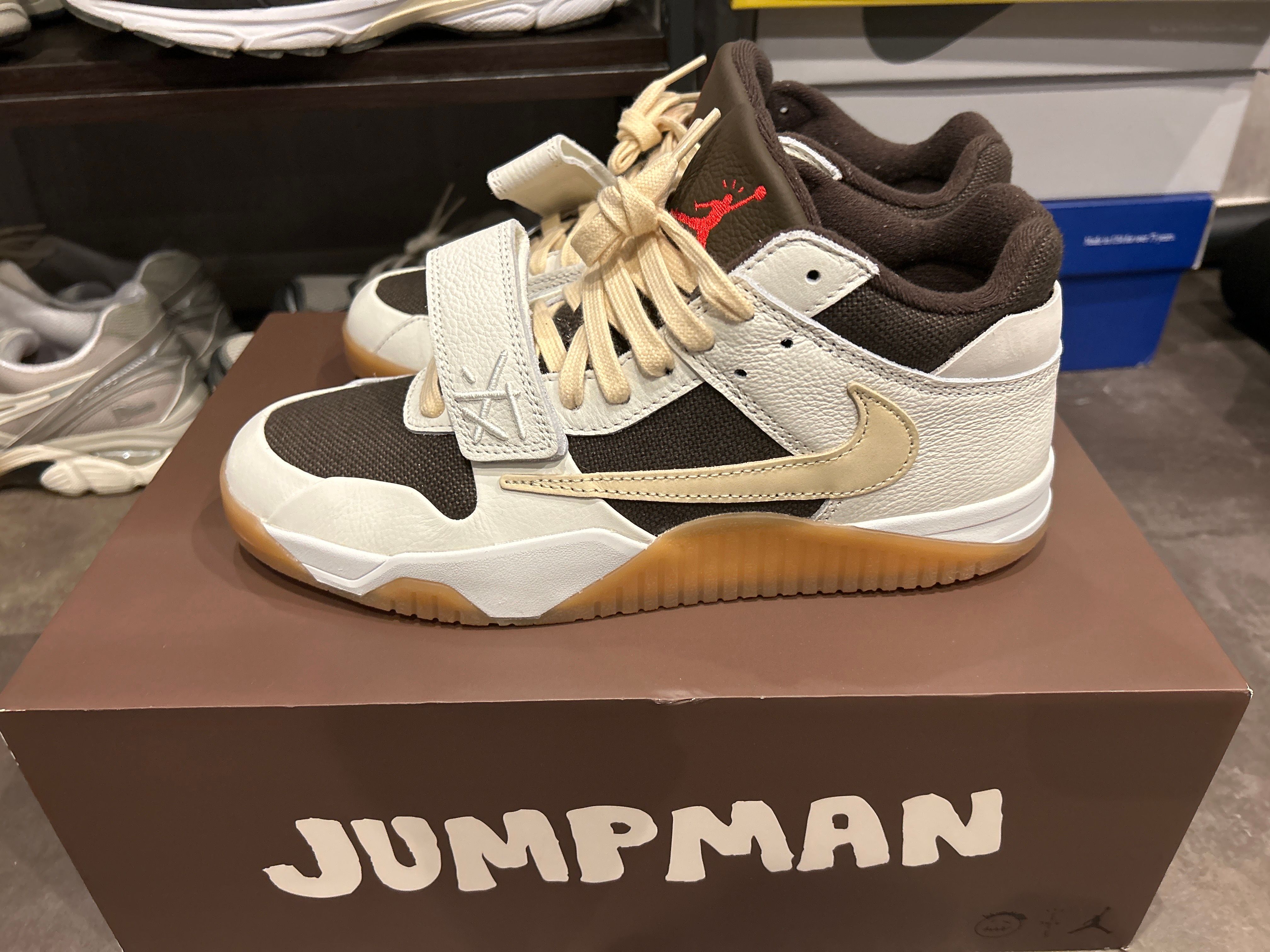 Travis Scott × Nike Jordan Jumpman Jack TR "Sail and Dark Mocha"
