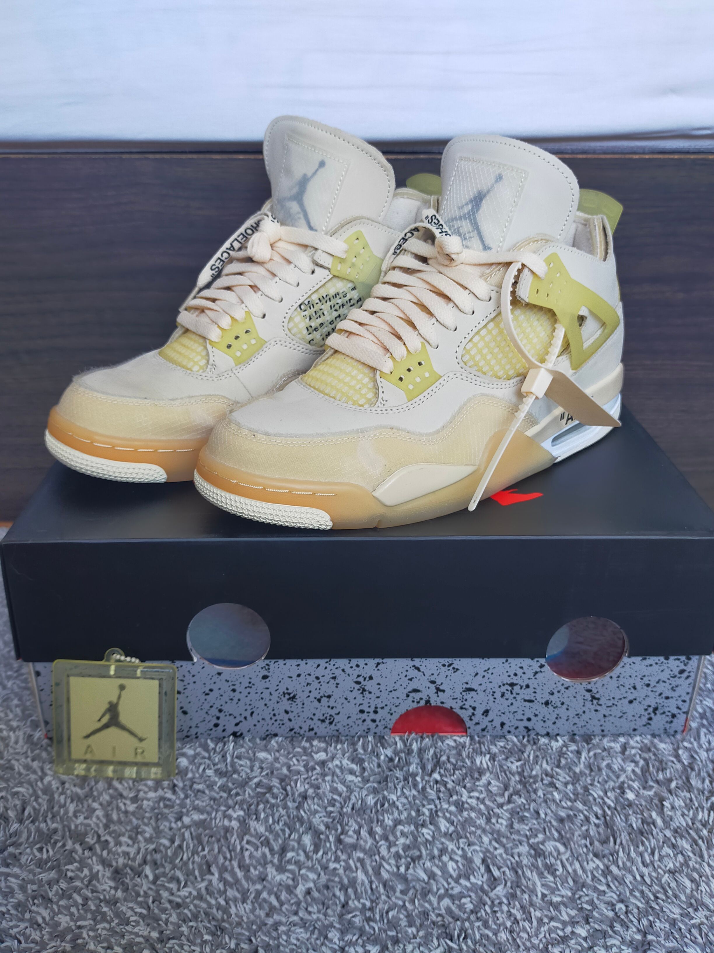 Off-White × Nike Women's Air Jordan 4 SP "Sail"