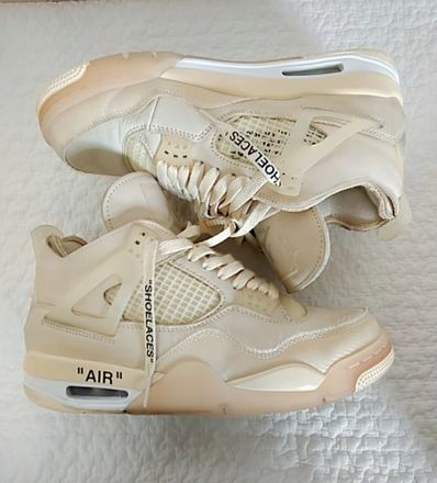 Off-White × Nike Women's Air Jordan 4 SP "Sail"