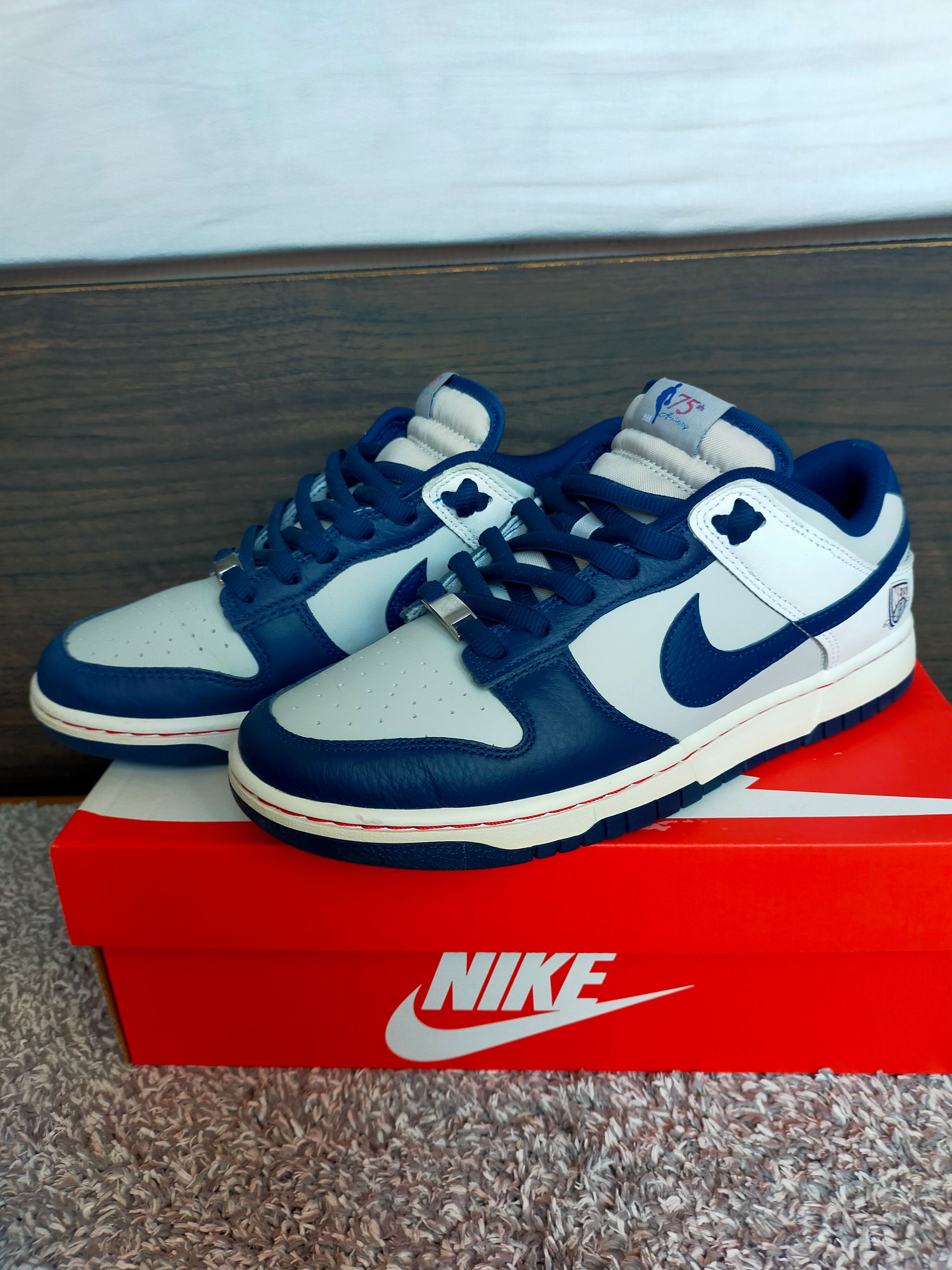 NBA × Nike Dunk Low EMB 75th Anniversary "Nets"