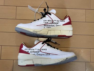Off-White × Nike Air Jordan 2 Low "White and Varsity Red"
