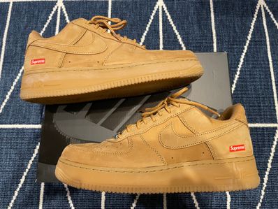 Supreme × Nike Air Force 1 Low "Flax/Wheat"