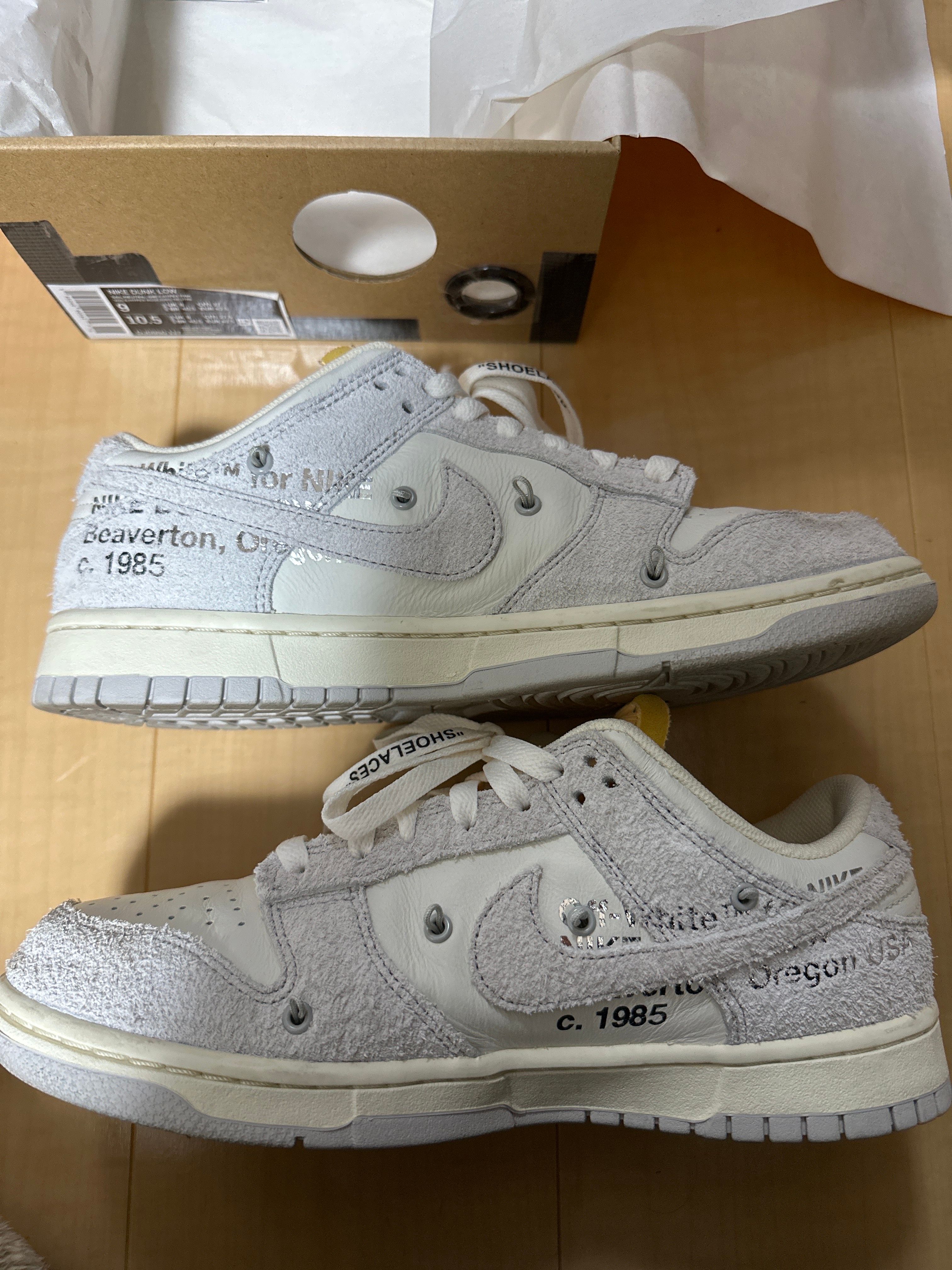 Off-White × Nike Dunk Low "Sail/Neutral Gray/Hyper Pink"