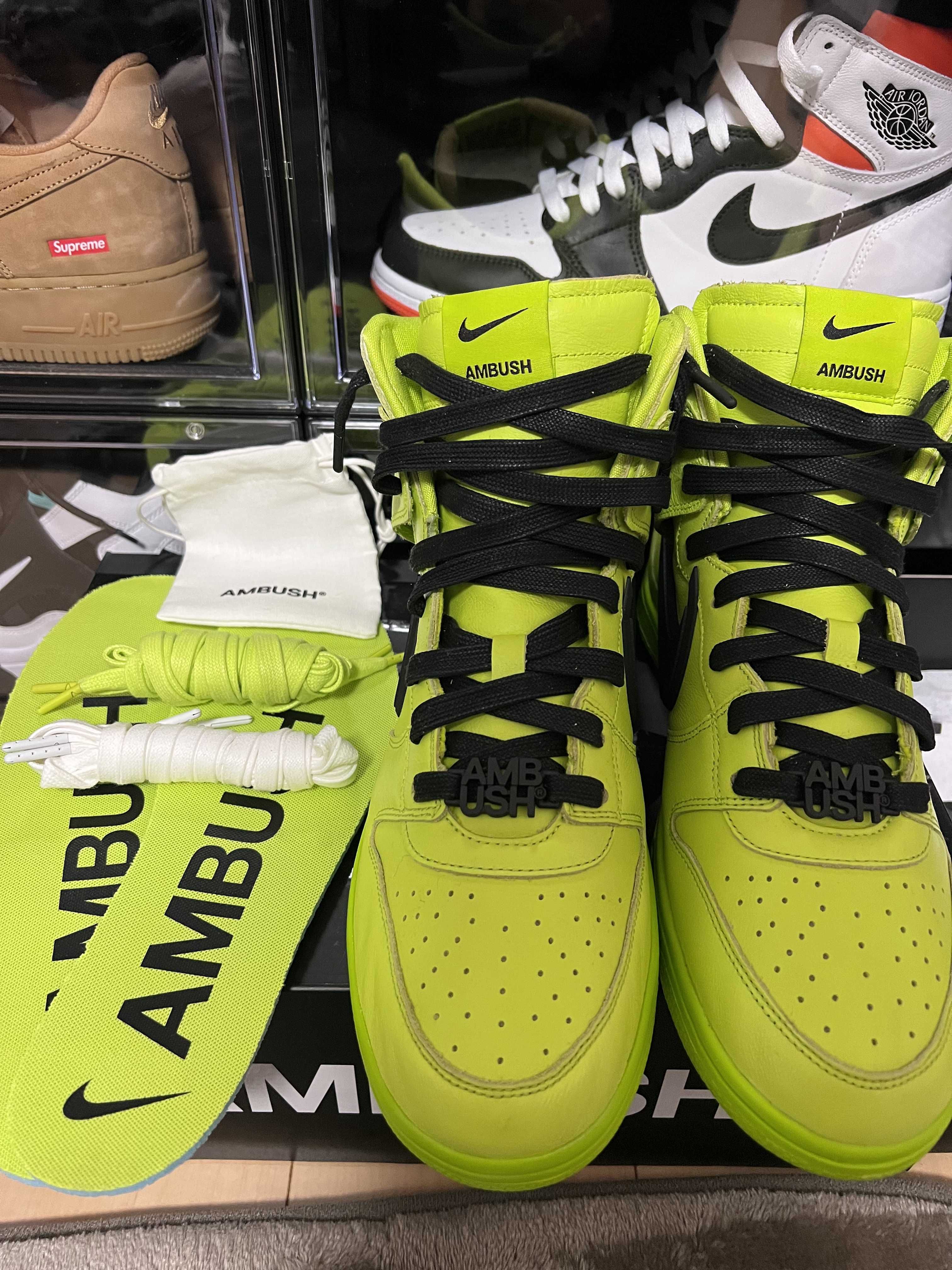 AMBUSH × NIKE DUNK HIGH "FLASH LIME"