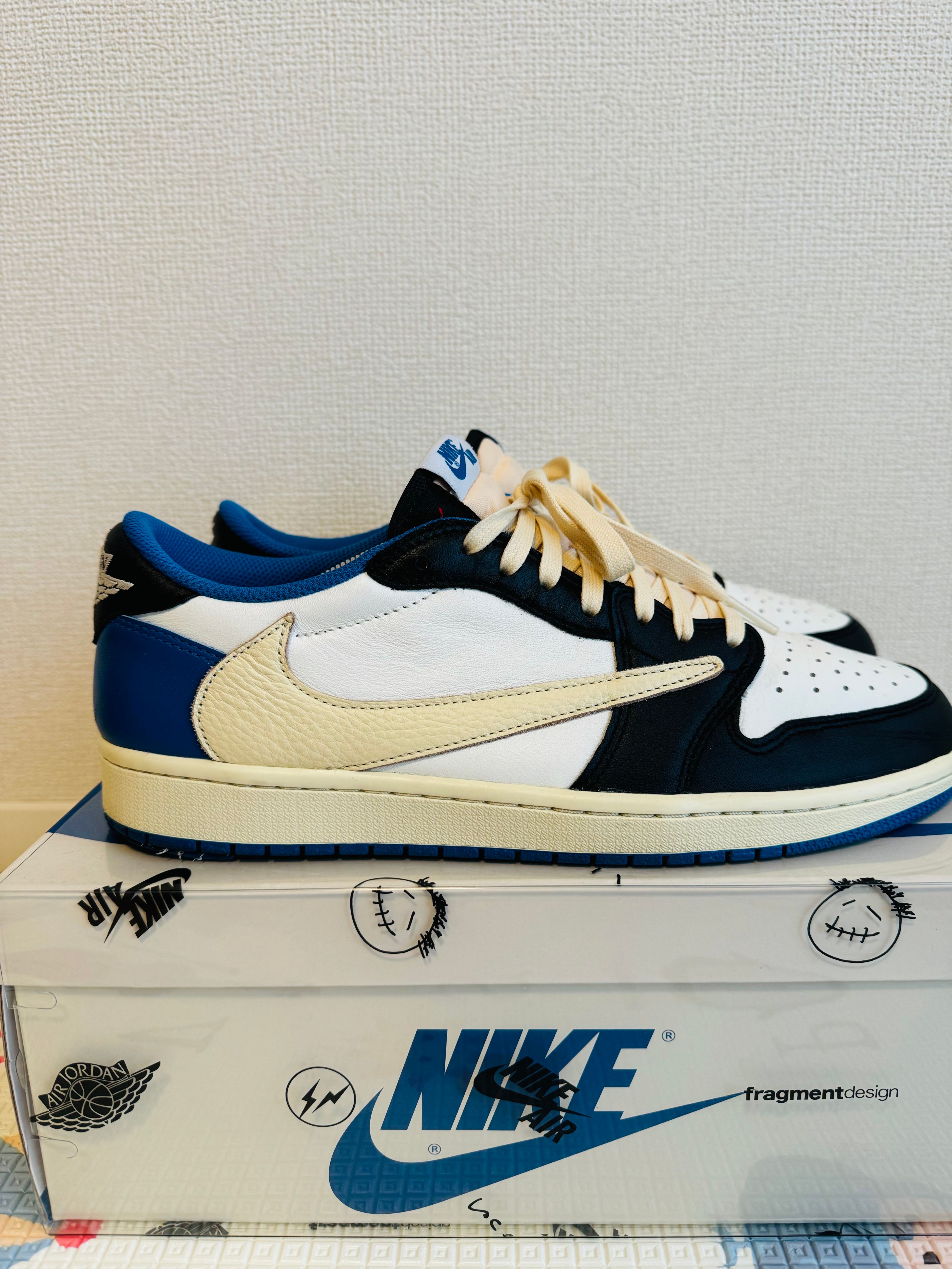 Travis Scott × fragment design × Nike Air Jordan 1 Low OG SP "Military Blue"
