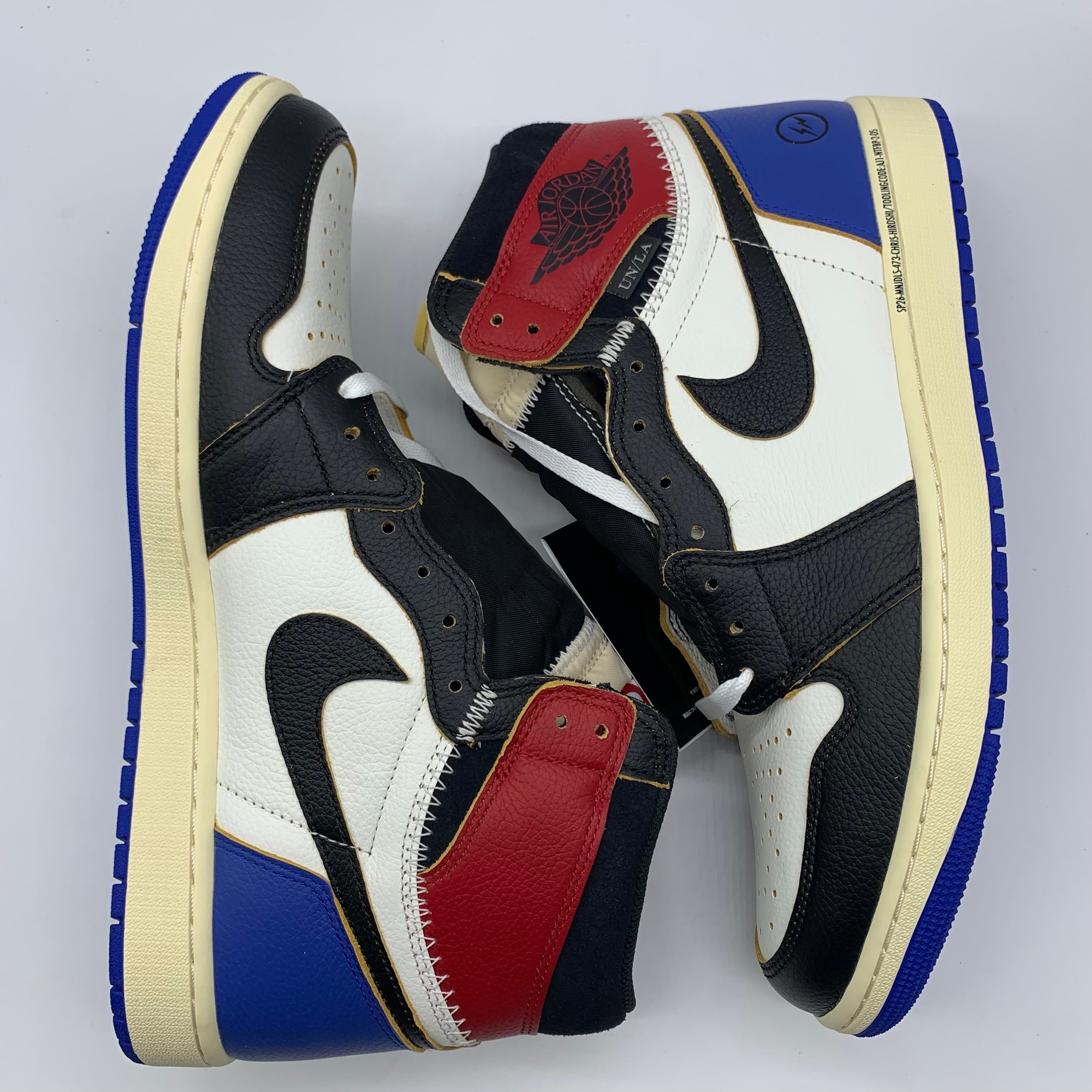 fragment design × UNION × Nike Air Jordan 1 High OG "Black/Varsity Red"