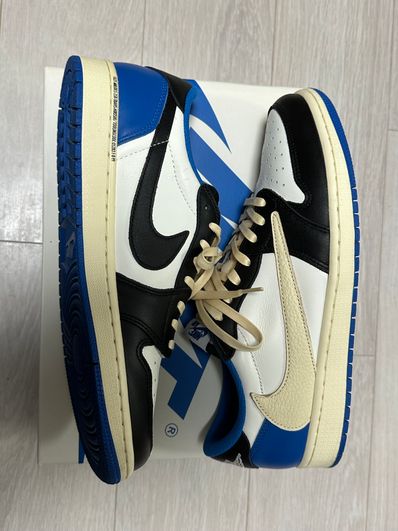 Travis Scott × fragment design × Nike Air Jordan 1 Low OG SP "Military Blue"