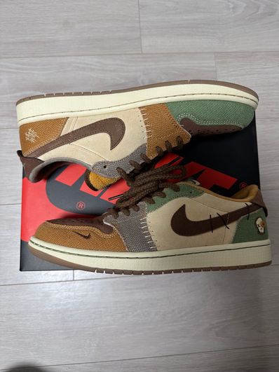 Zion Williamson × Nike Air Jordan 1 Low OG "Flax and Oil Green"