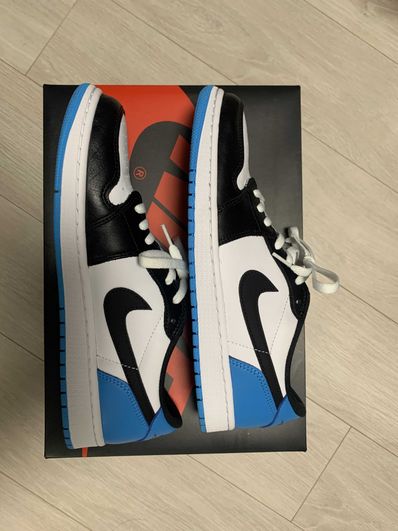 Nike Air Jordan 1 Low OG "Black and Dark Powder Blue/UNC"