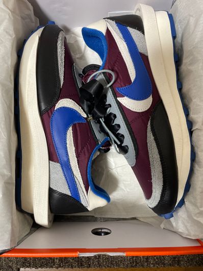 UNDERCOVER × sacai × Nike LD Waffle "Night Maroon/Pale Ivory-Ground Grey-Team Royal"