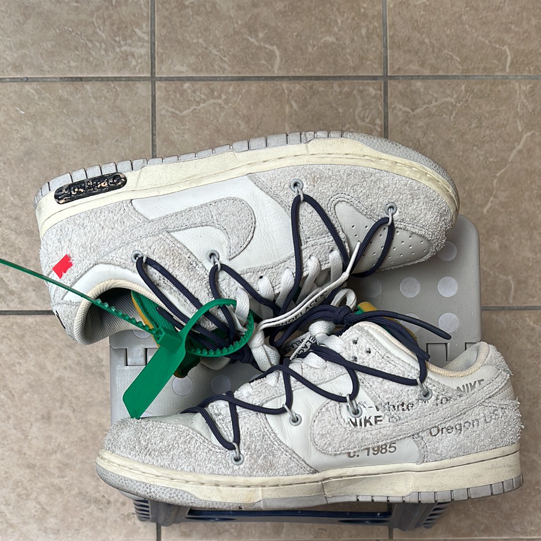 Off-White × Nike Dunk Low "Sail/Neutral Grey/Gridiron"