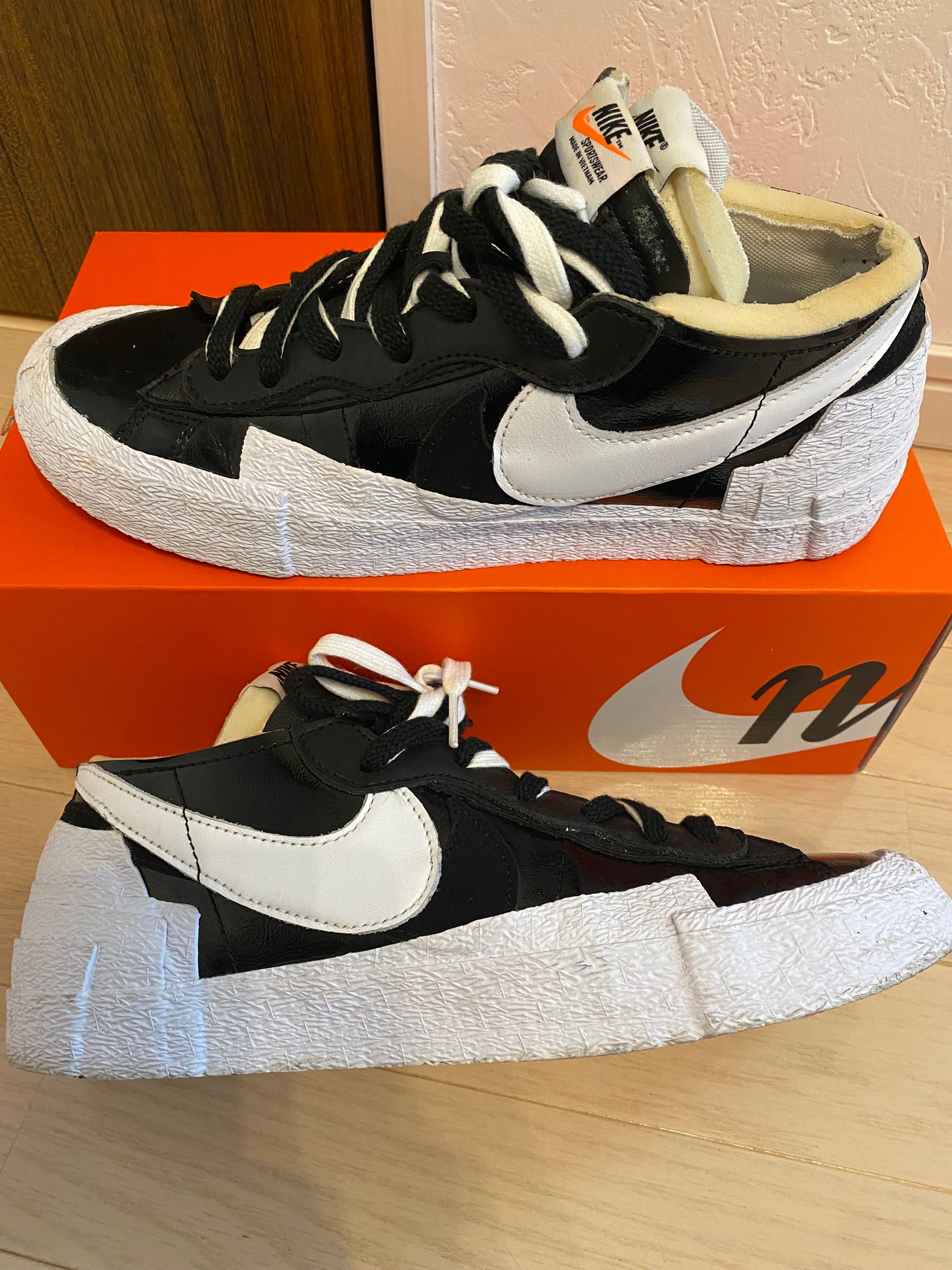 sacai × Nike Blazer Low "Black Patent Leather"