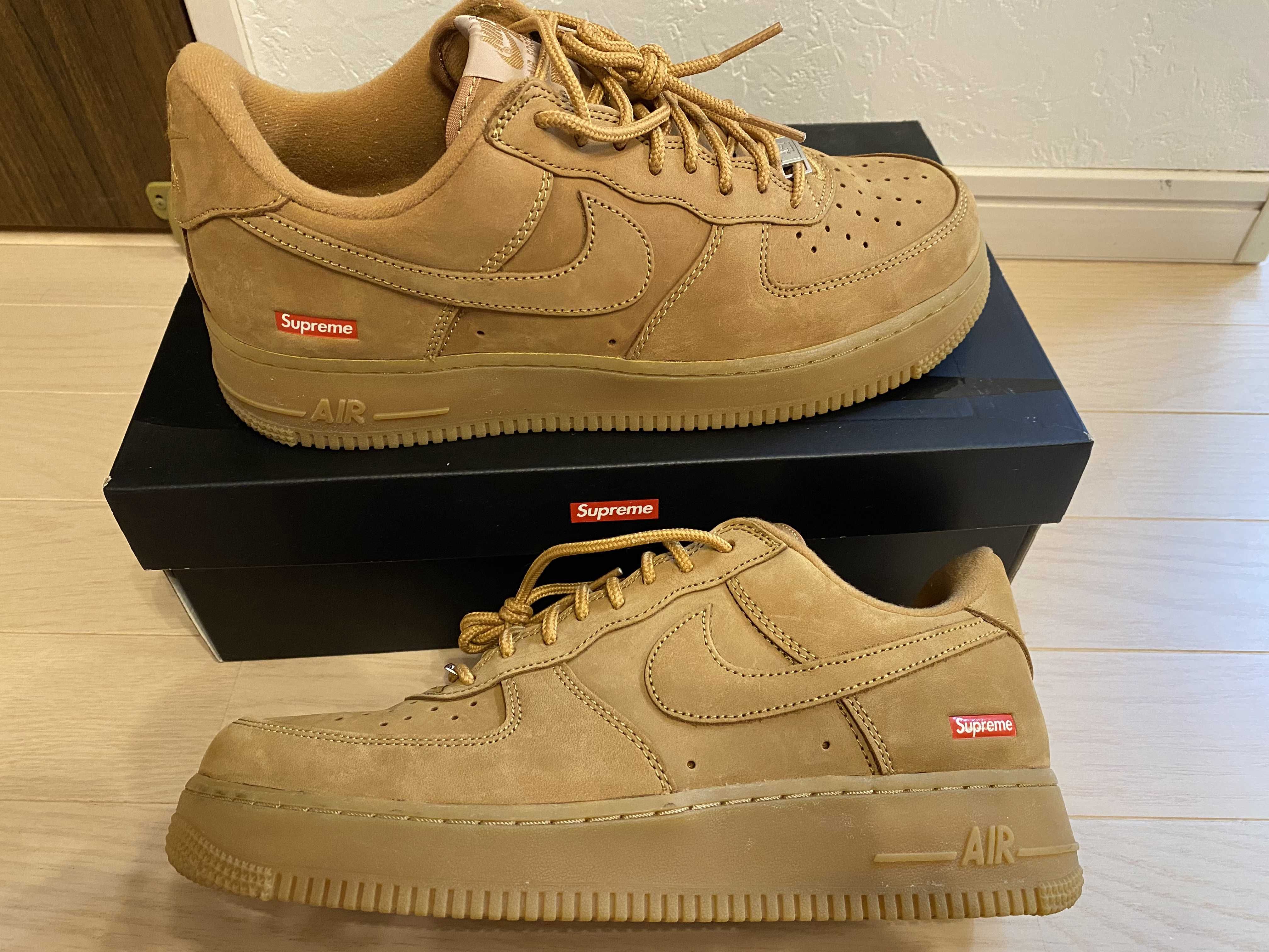 Supreme × Nike Air Force 1 Low "Flax/Wheat"