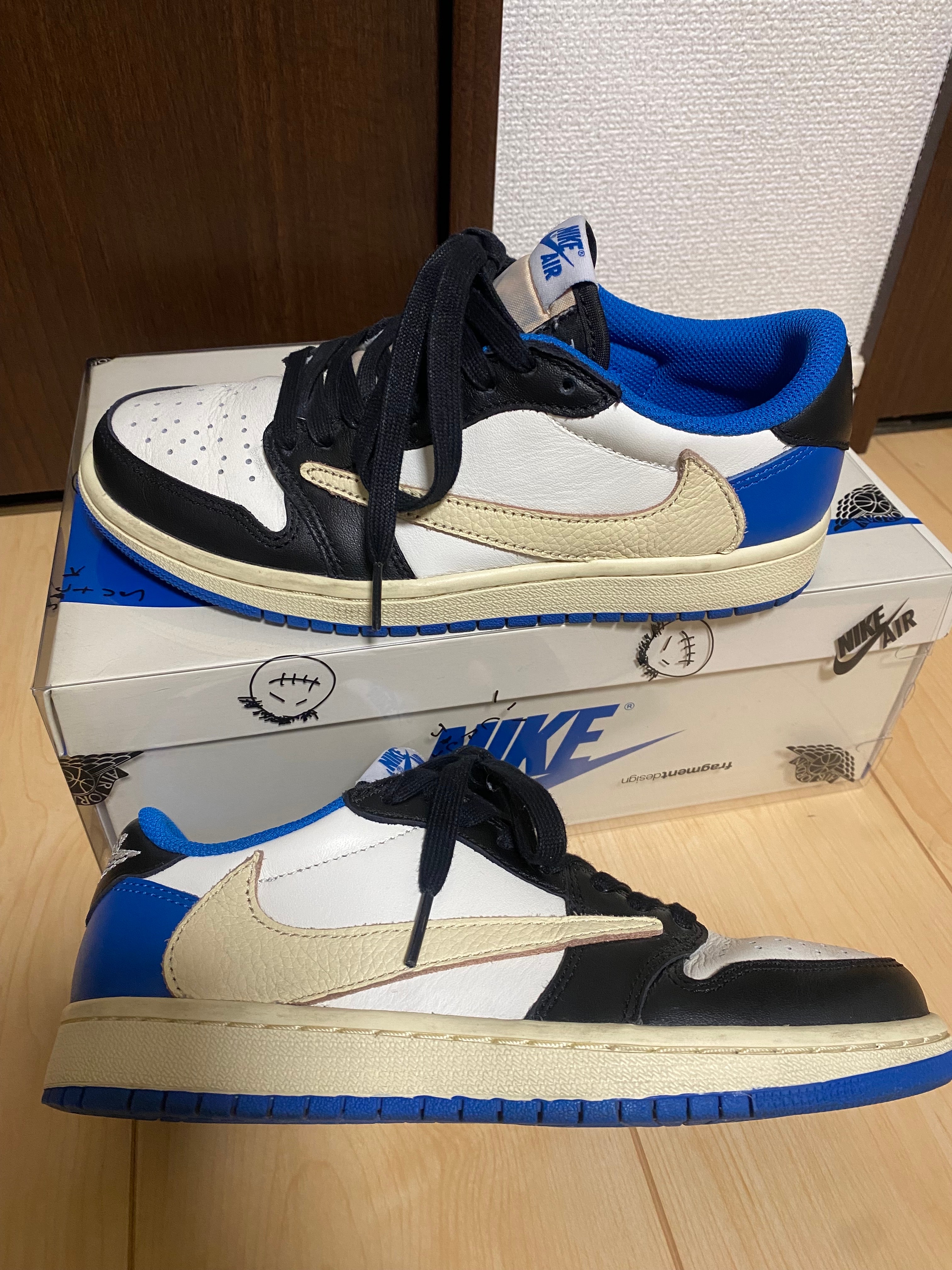 Travis Scott × fragment design × Nike Air Jordan 1 Low OG SP "Military Blue"