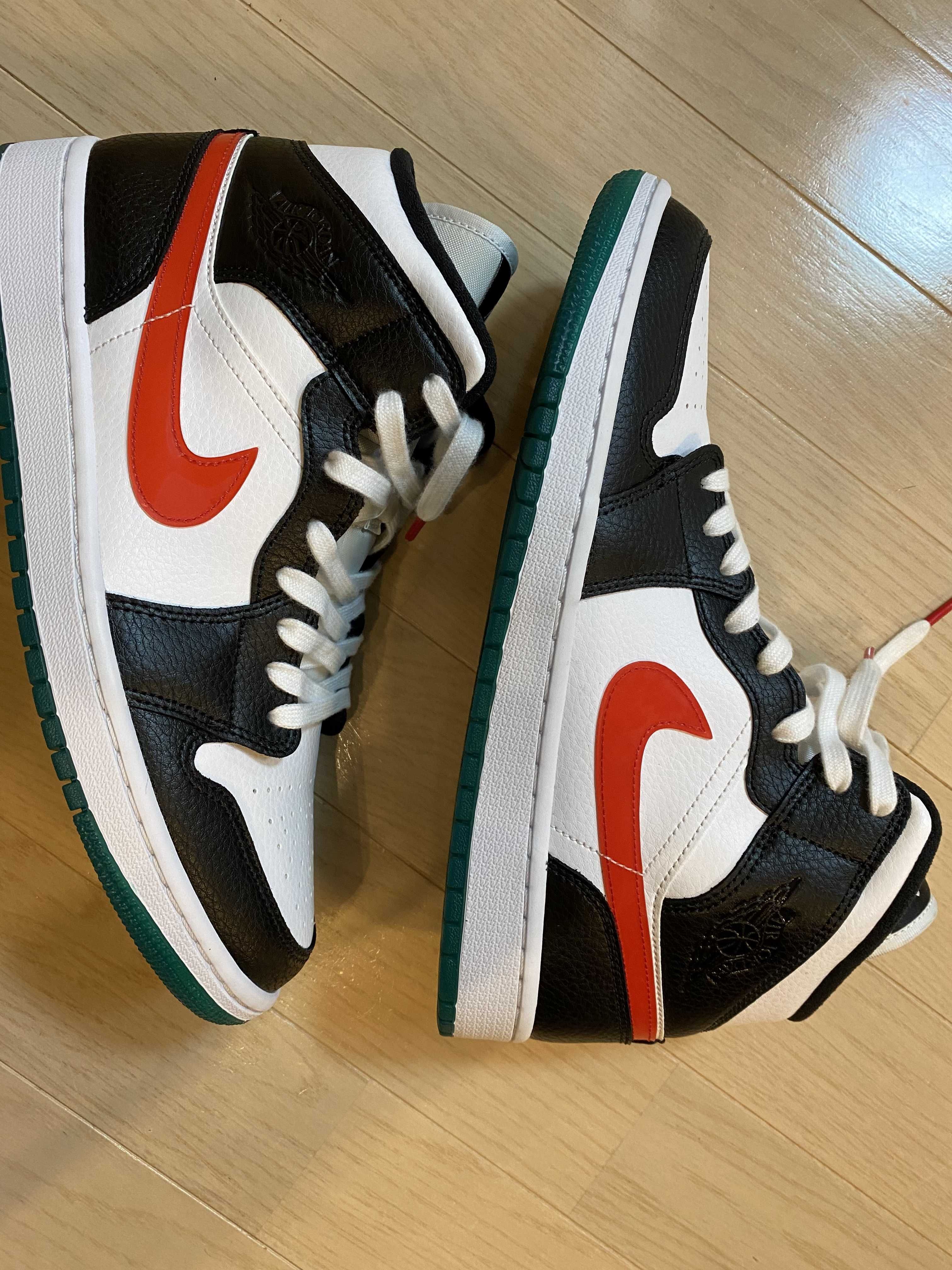 Nike Women's Air Jordan 1 Mid "White/Red/Yellow"