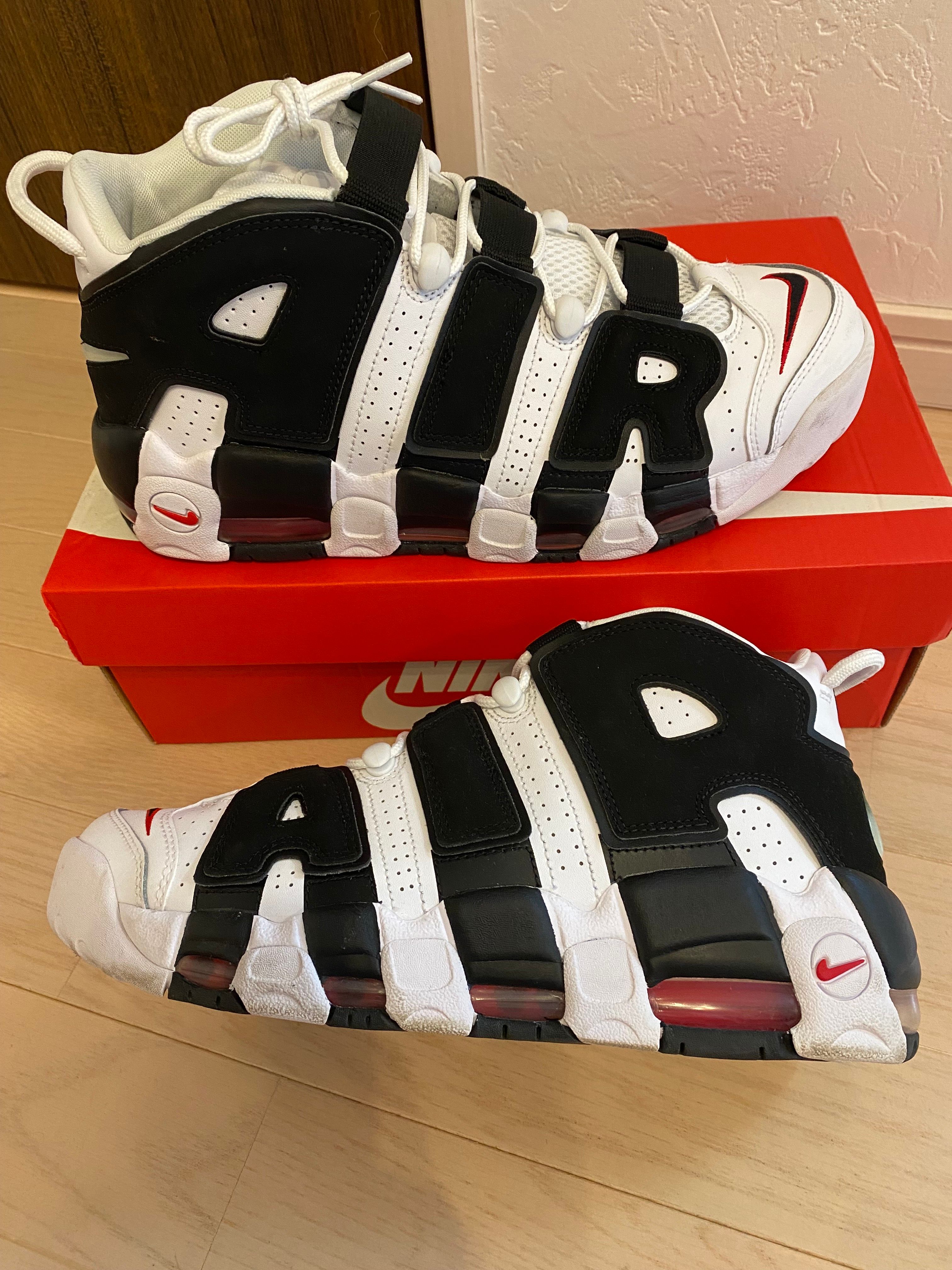 NIKE AIR MORE UPTEMPO "WHITE/BLACK/UNIVERSITY RED"(2020)