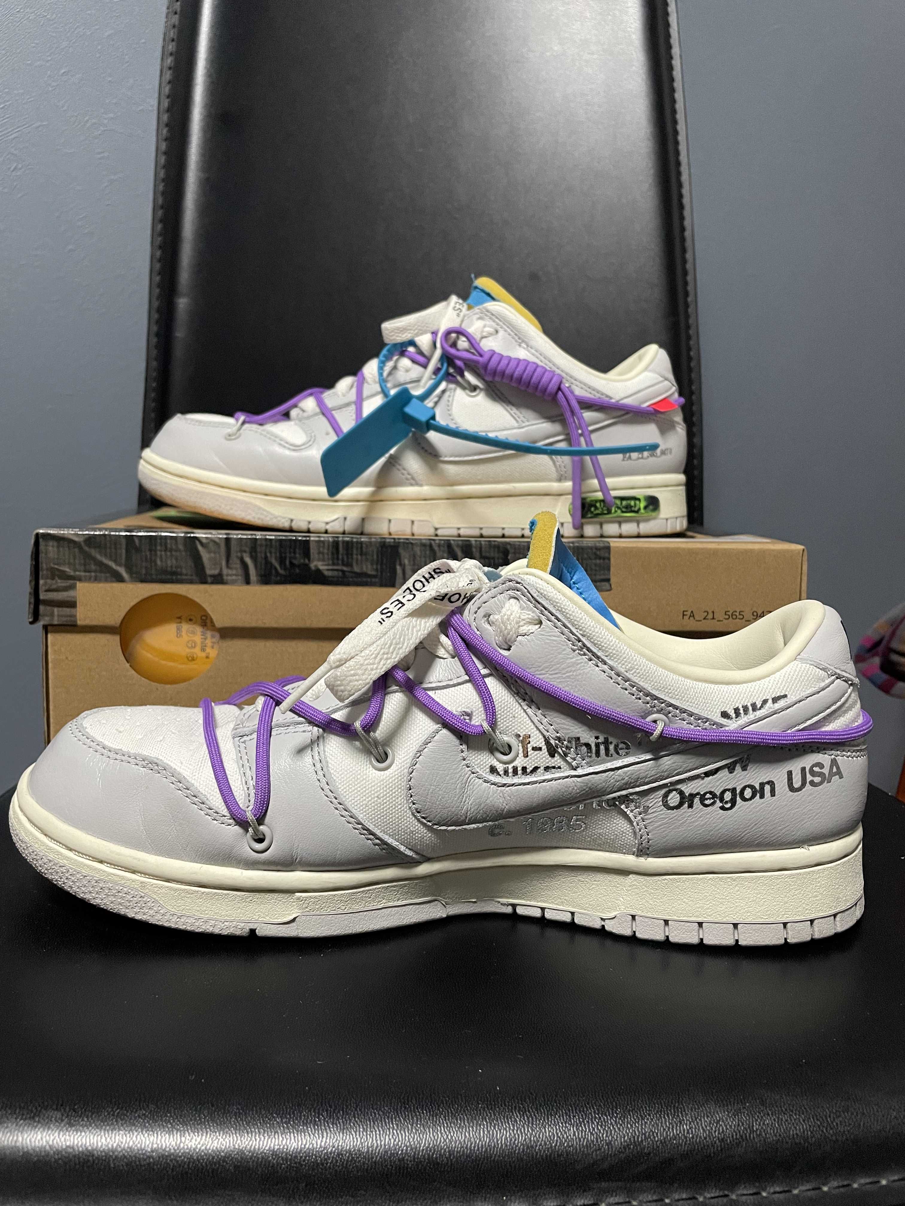Off-White × Nike Dunk Low "Sail/Neutral Gray"