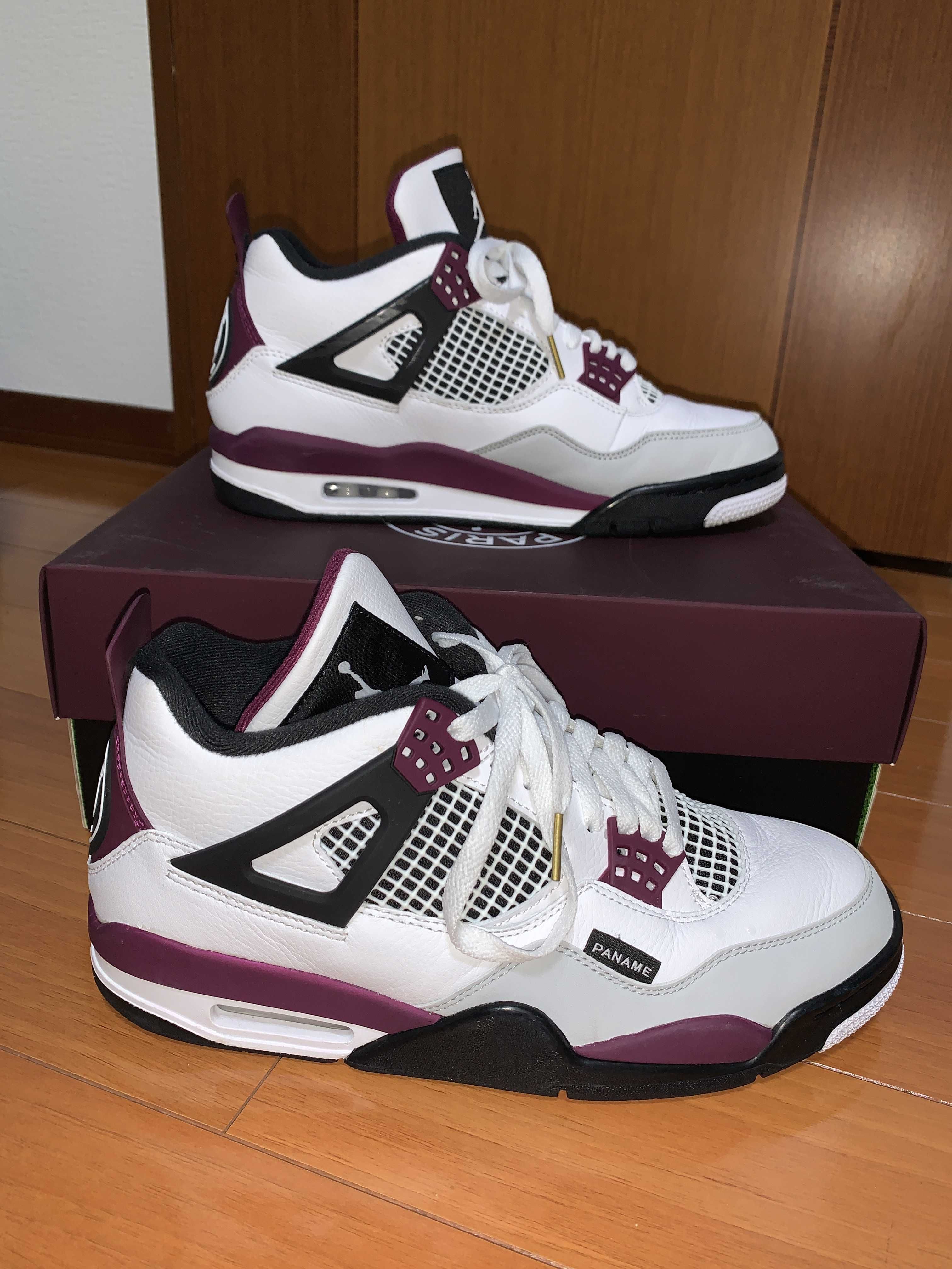 Paris Saint Germain ×Nike Air Jordan 4 Retro "White/Bordeaux/Neutral Gray"