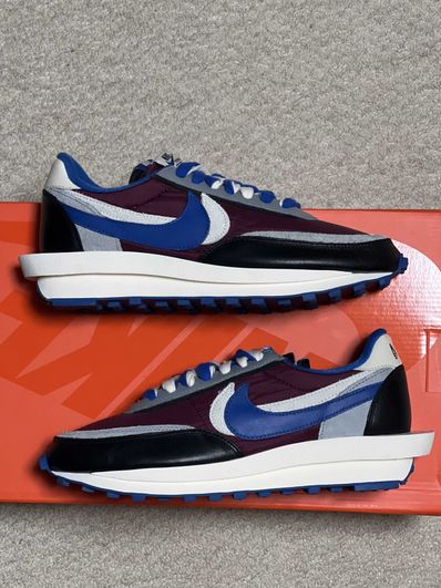 UNDERCOVER × sacai × Nike LD Waffle "Night Maroon/Pale Ivory-Ground Grey-Team Royal"