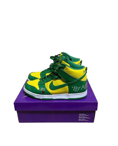 Supreme × Nike SB Dunk High By Any Means "Brazil"