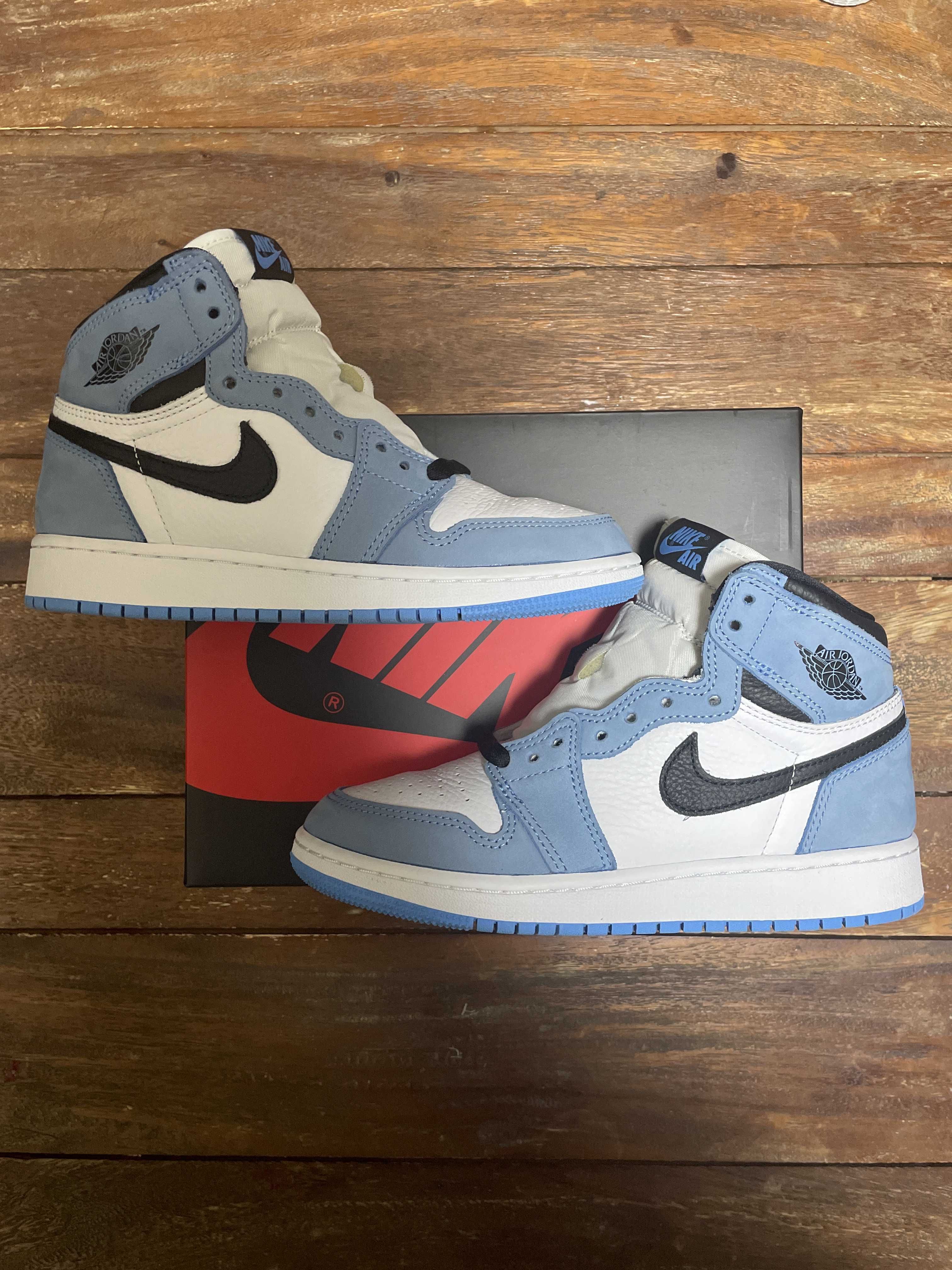 Nike GS Air Jordan 1 High "White/University Blue/Black"   