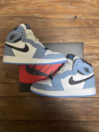 Nike GS Air Jordan 1 High "White/University Blue/Black"