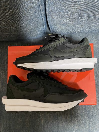 sacai × Nike LDV Waffle "Triple Black"