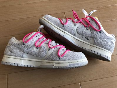 Off-White × Nike Dunk Low "Sail/Neutral Gray/Hyper Pink"