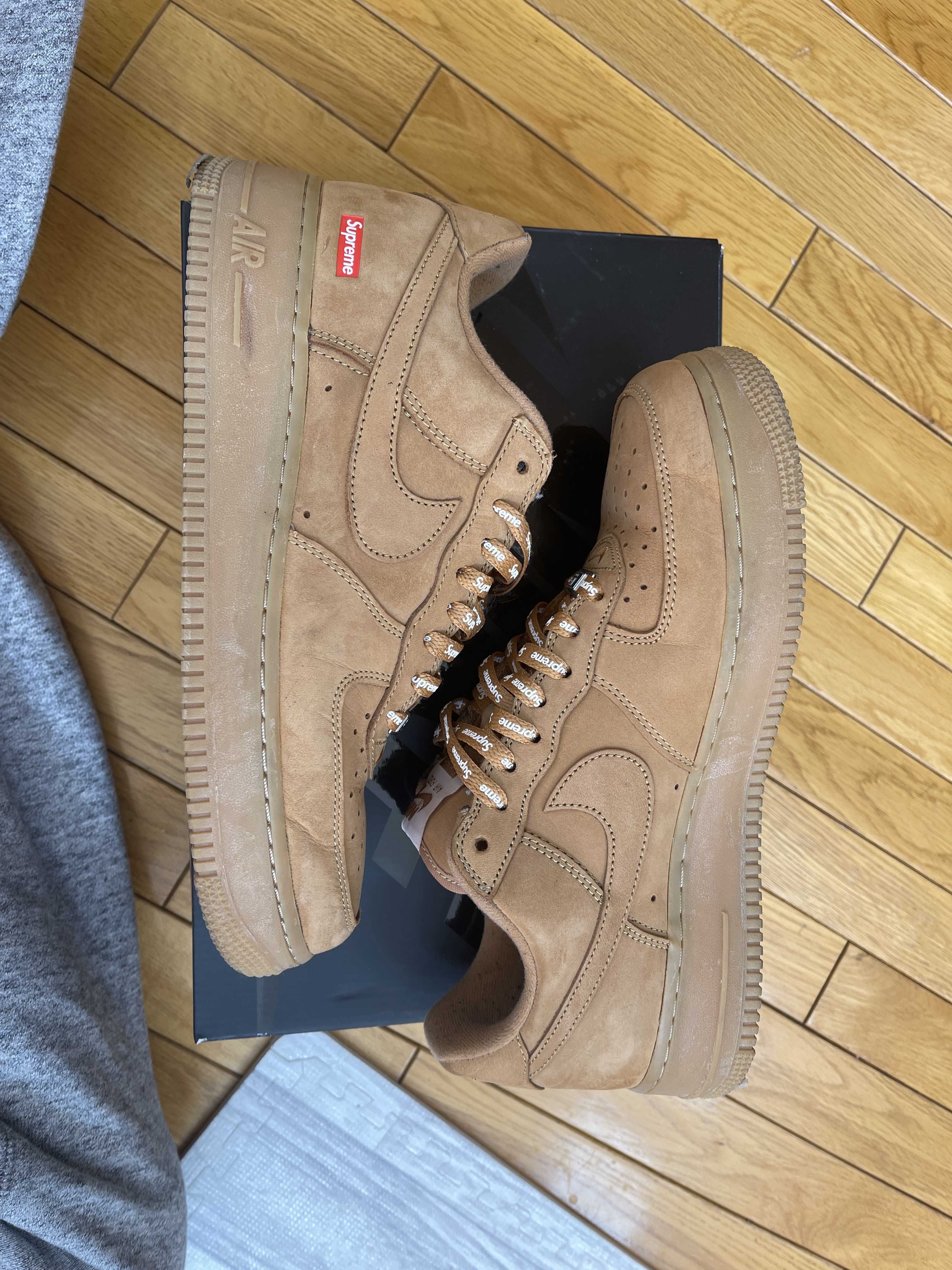 Supreme × Nike Air Force 1 Low "Flax/Wheat"